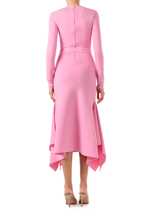 Long Sleeve Pink Knit Dress - Image 4