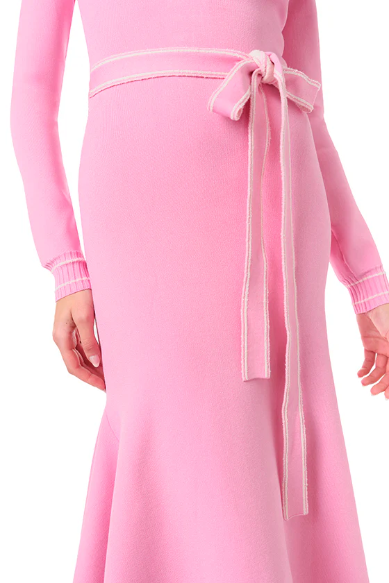 Long Sleeve Pink Knit Dress - Image 6
