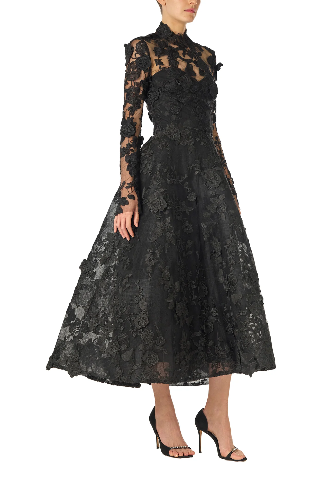 Long Sleeve Noir Lace Jacket - Image 5