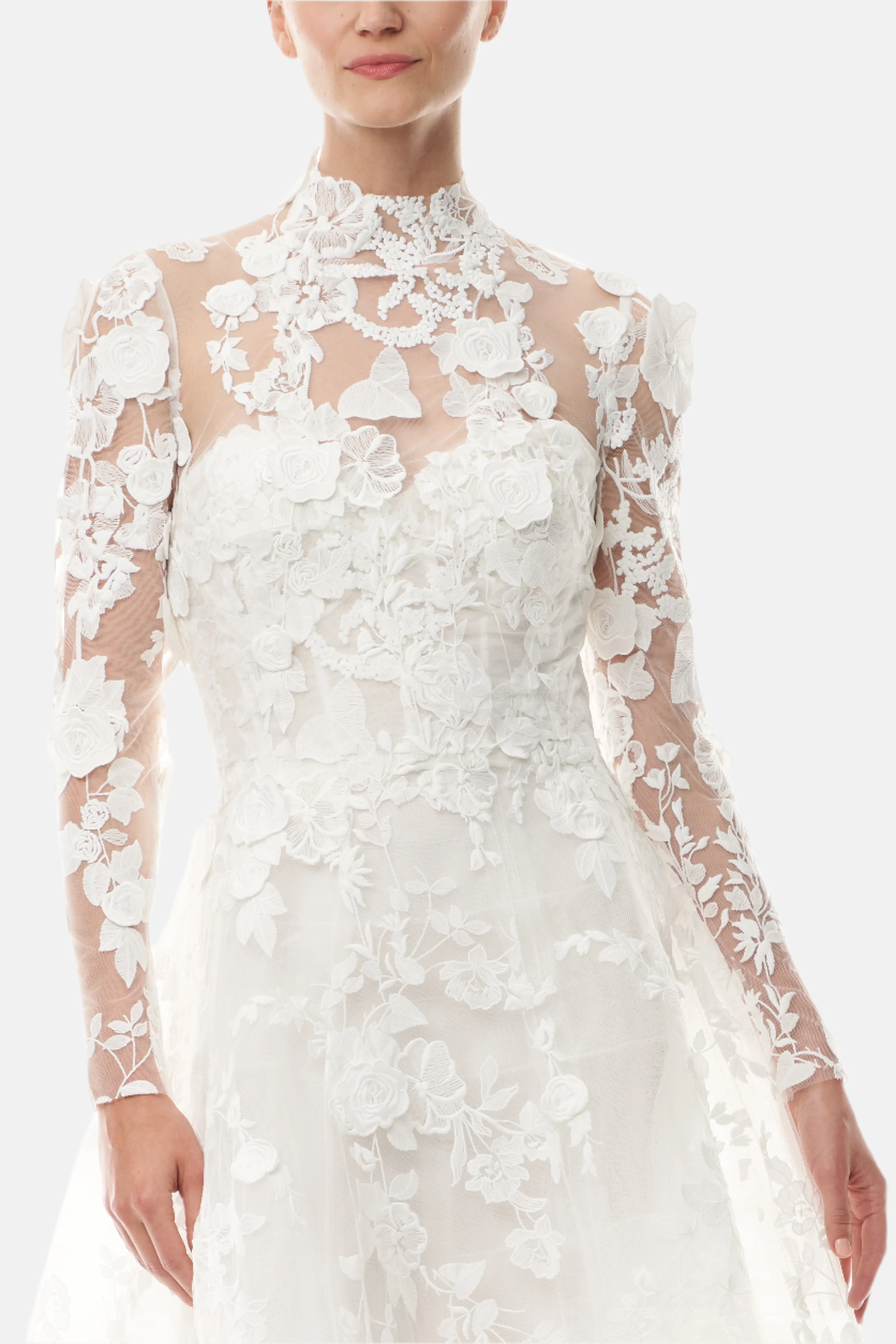 Long Sleeve Silk White Lace Jacket