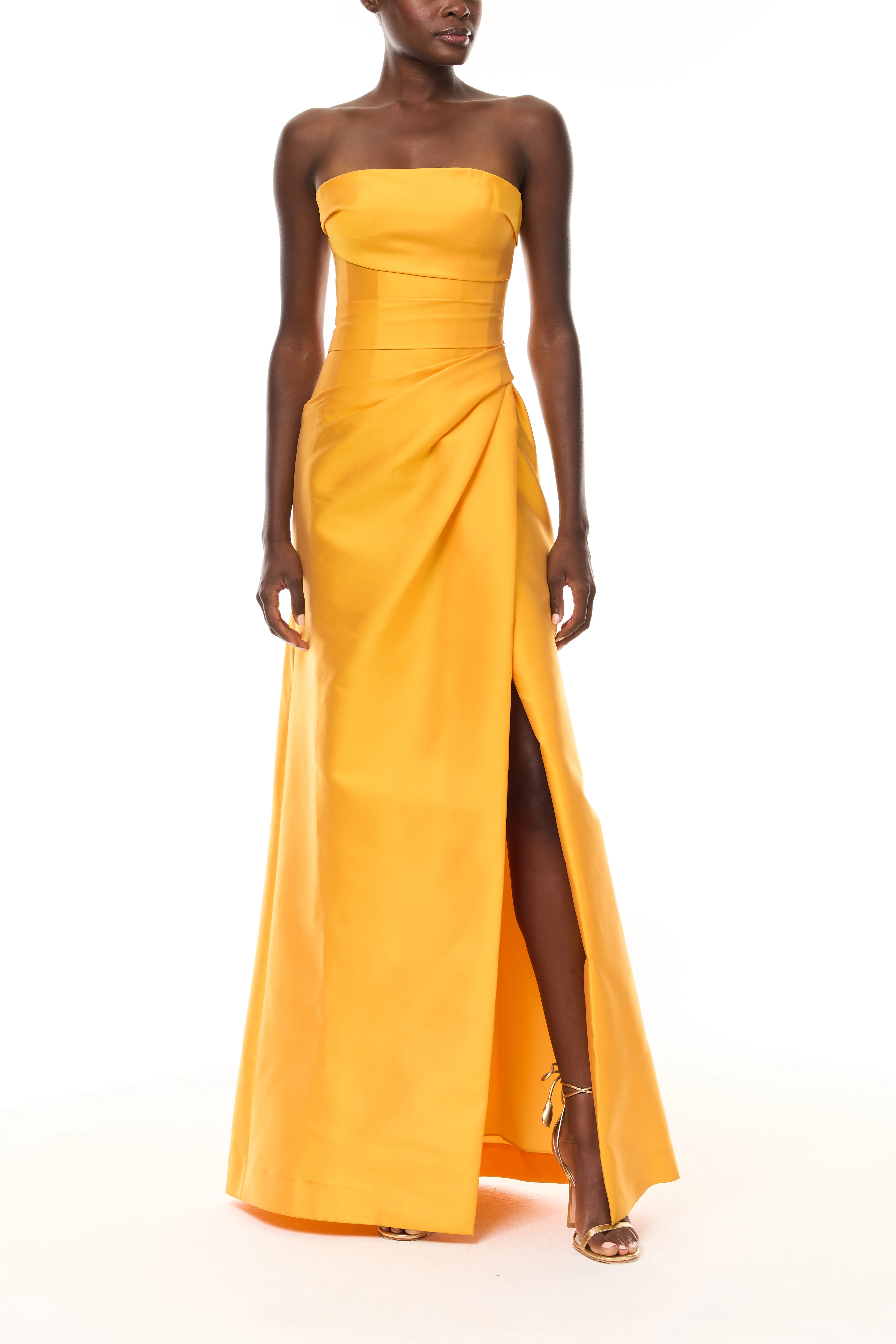 Mango Mikado Gown with Slit