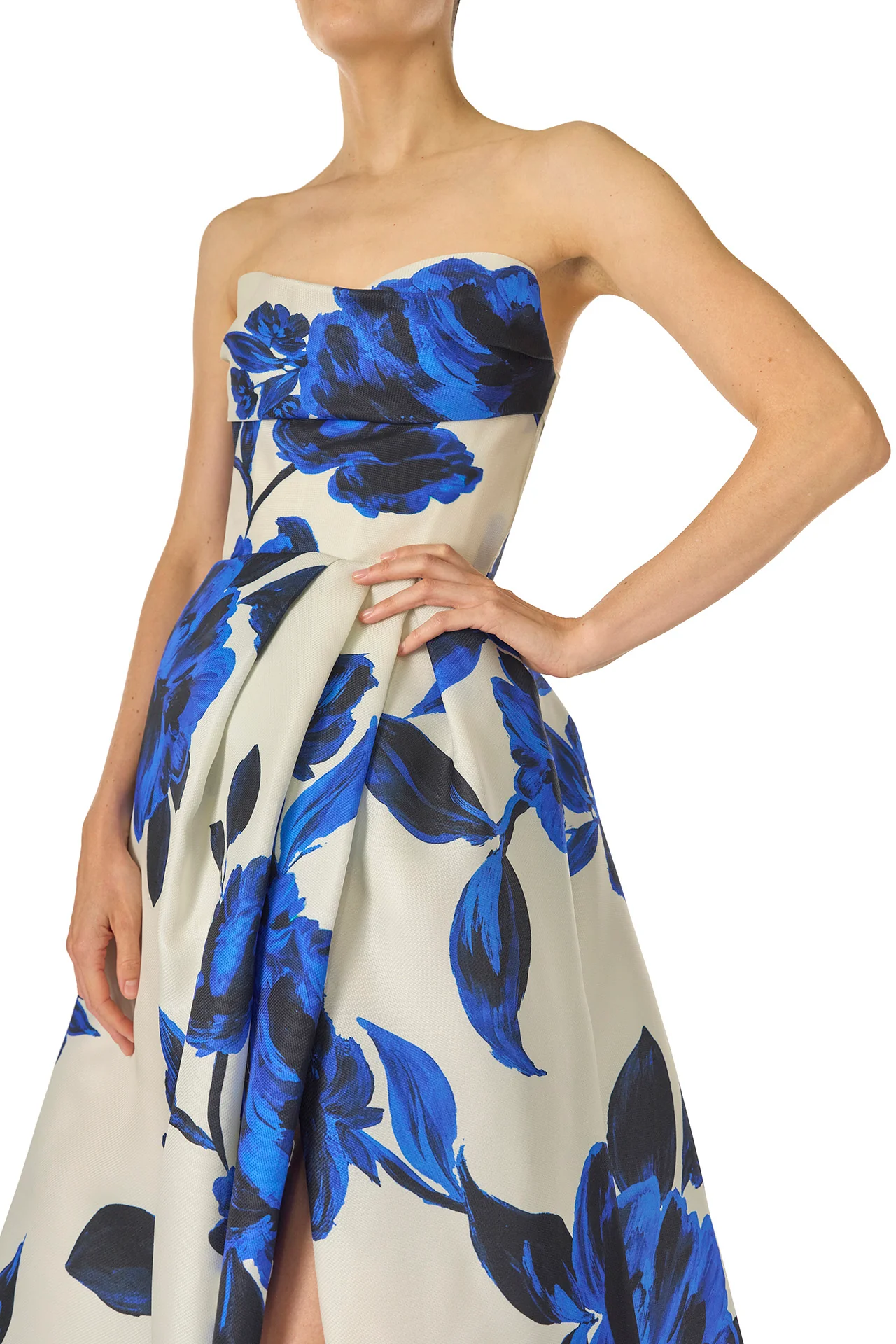 Printed Gazar Ball Gown - Image 4