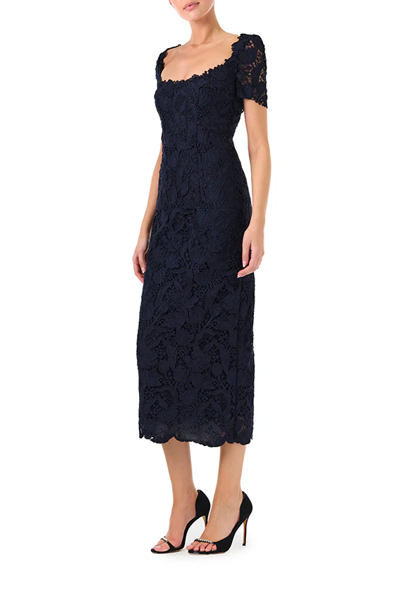 Short Sleeve Lace Sheath - Image 3