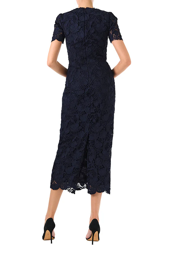 Short Sleeve Lace Sheath - Image 4