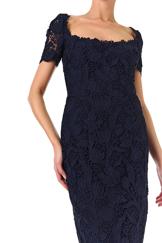 Short Sleeve Lace Sheath - Image 5