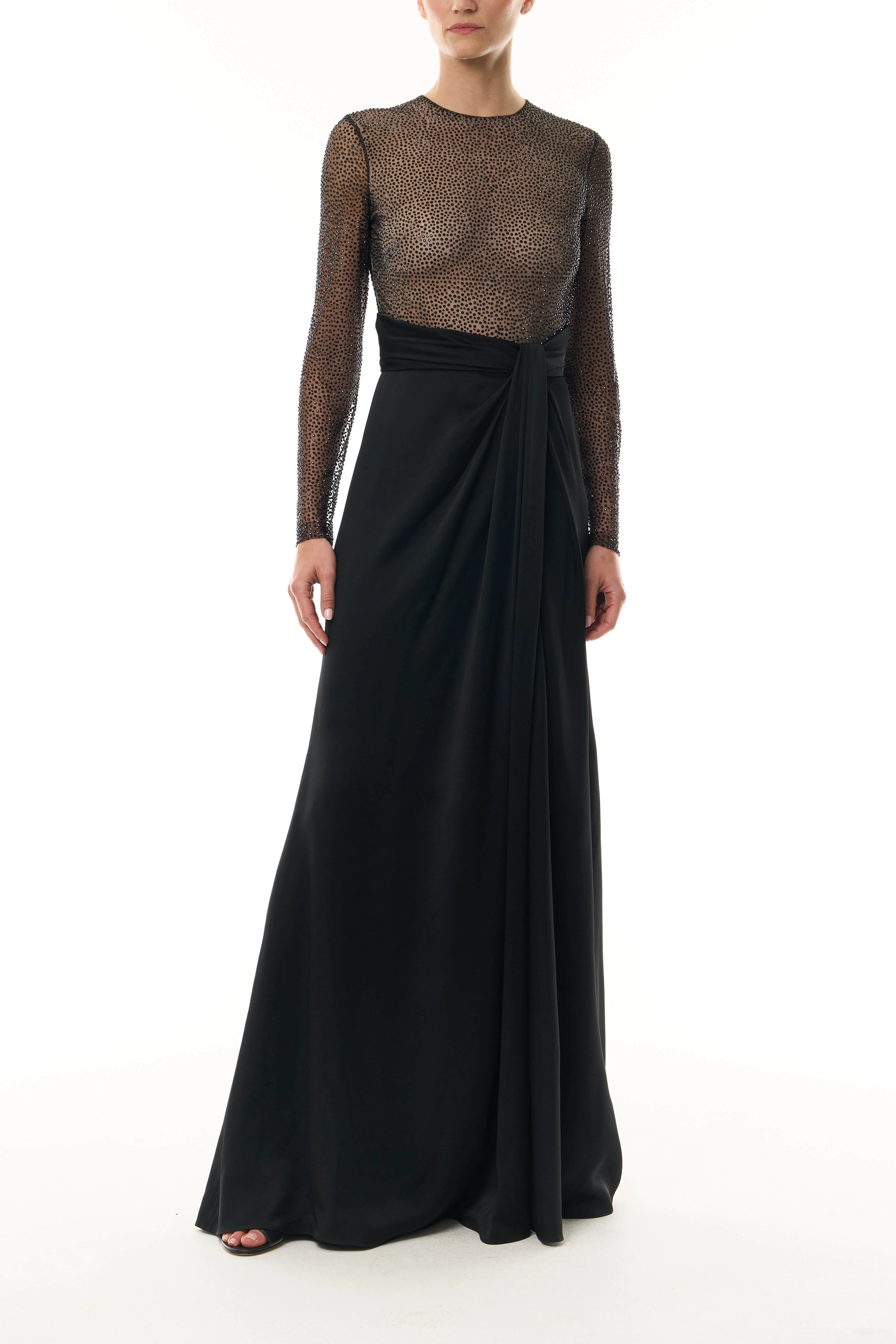 Noir Long Sleeve Hotfix Gown - Image 4