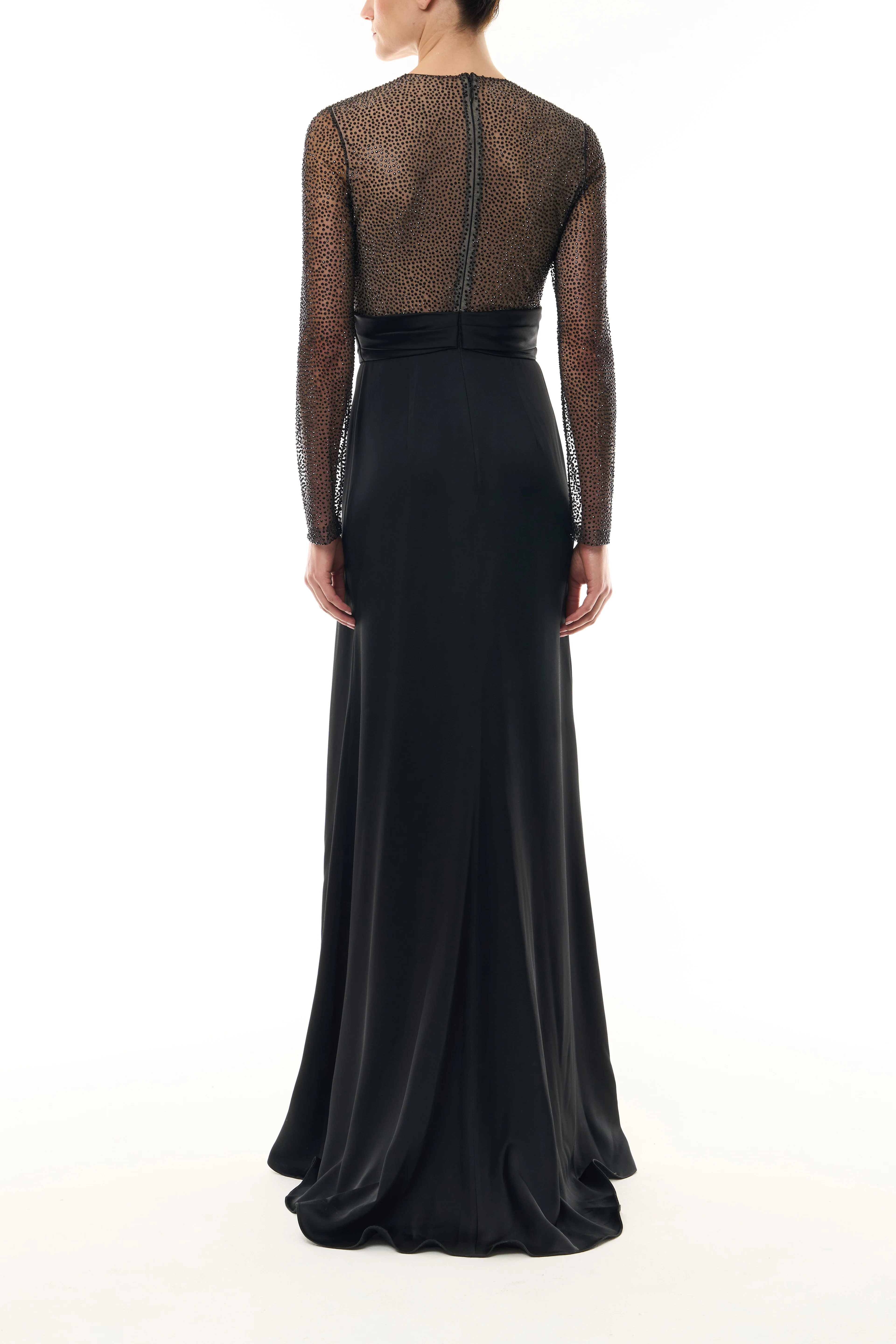 Noir Long Sleeve Hotfix Gown - Image 5