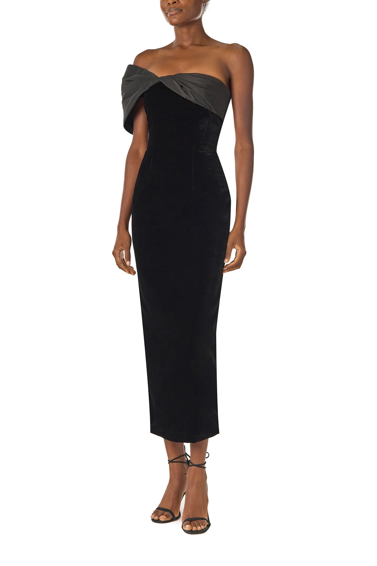 Velvet Off The Shoulder Sheath - Image 4
