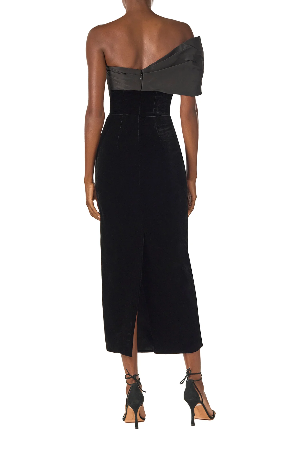 Velvet Off The Shoulder Sheath - Image 5