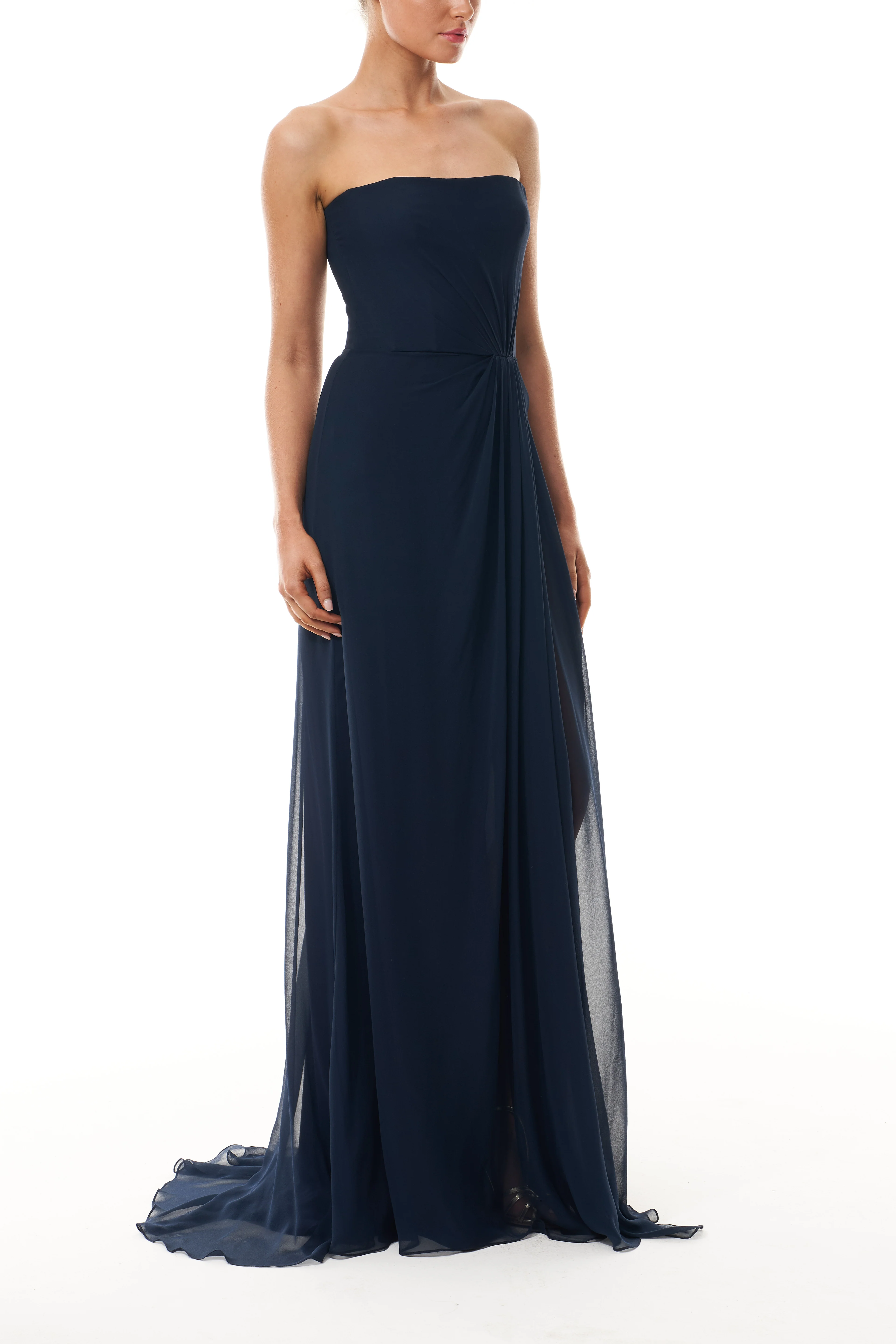 Ocean Chiffon Draped Gown - Image 5
