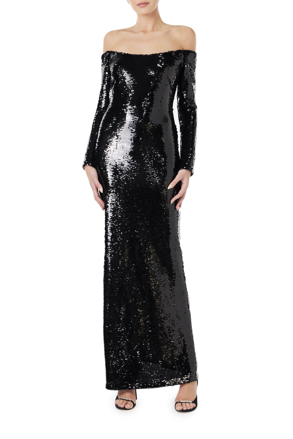 Off the Shoulder Sequin Gown - Image 4
