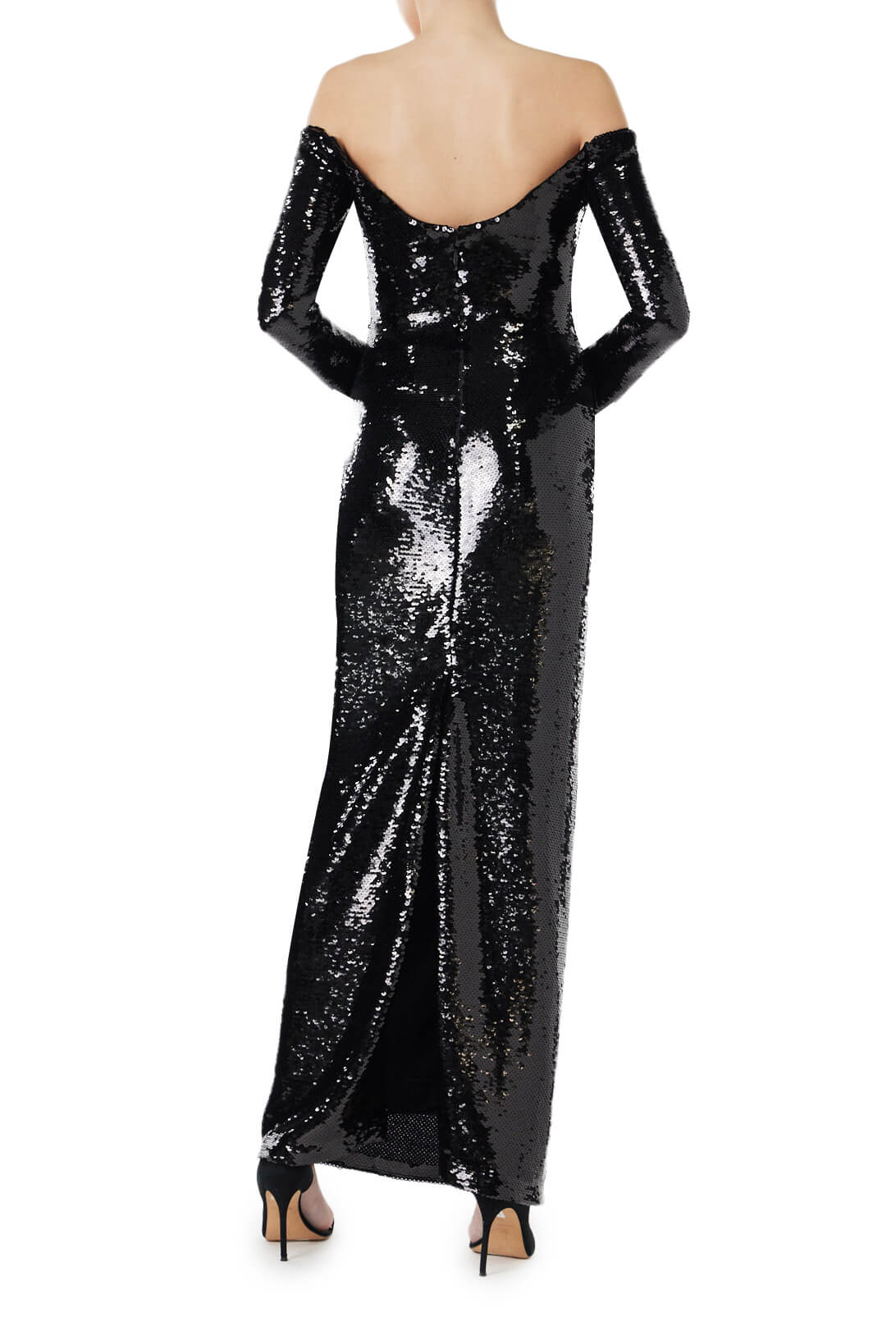 Off the Shoulder Sequin Gown - Image 5