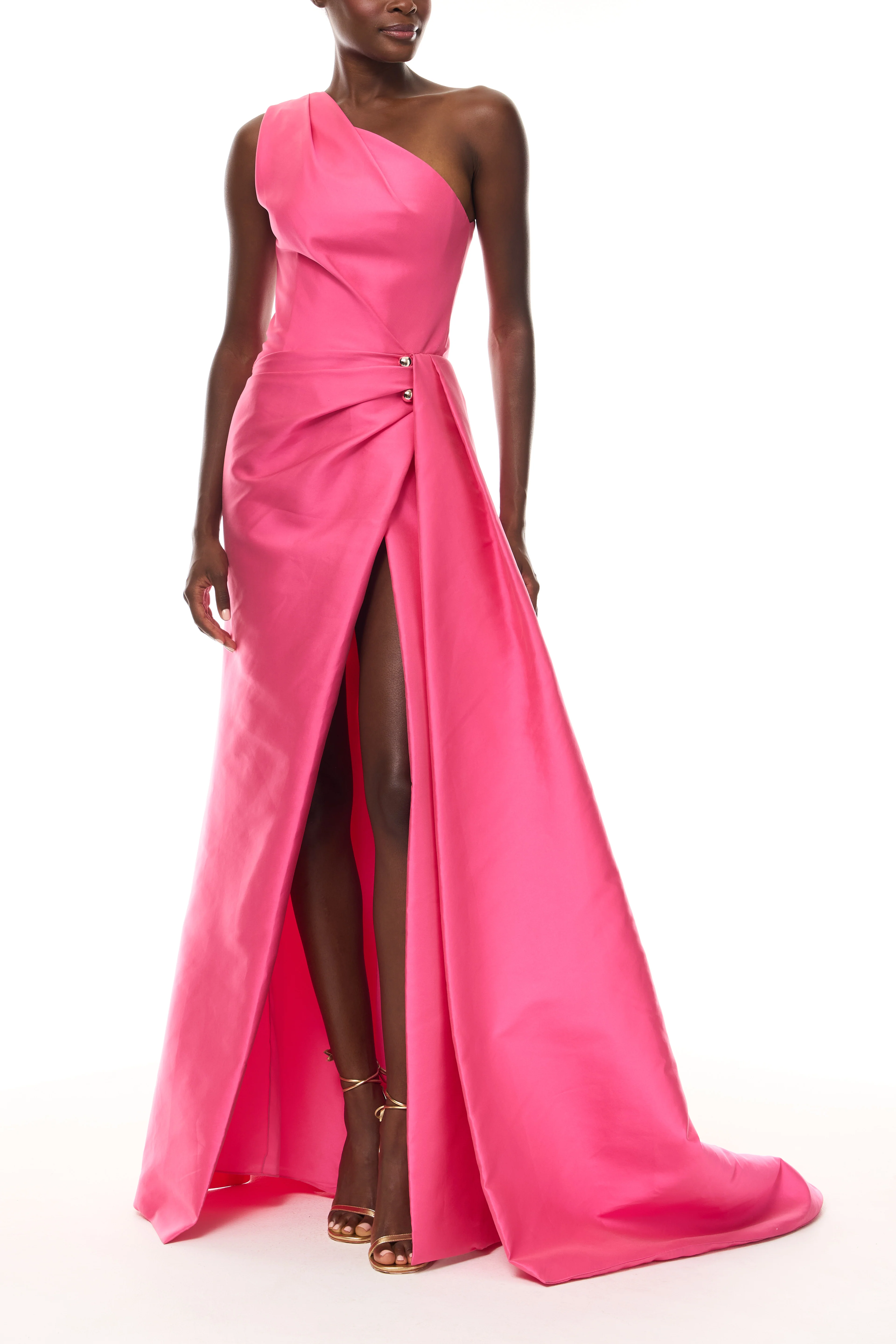 One Shoulder Flamingo Gown