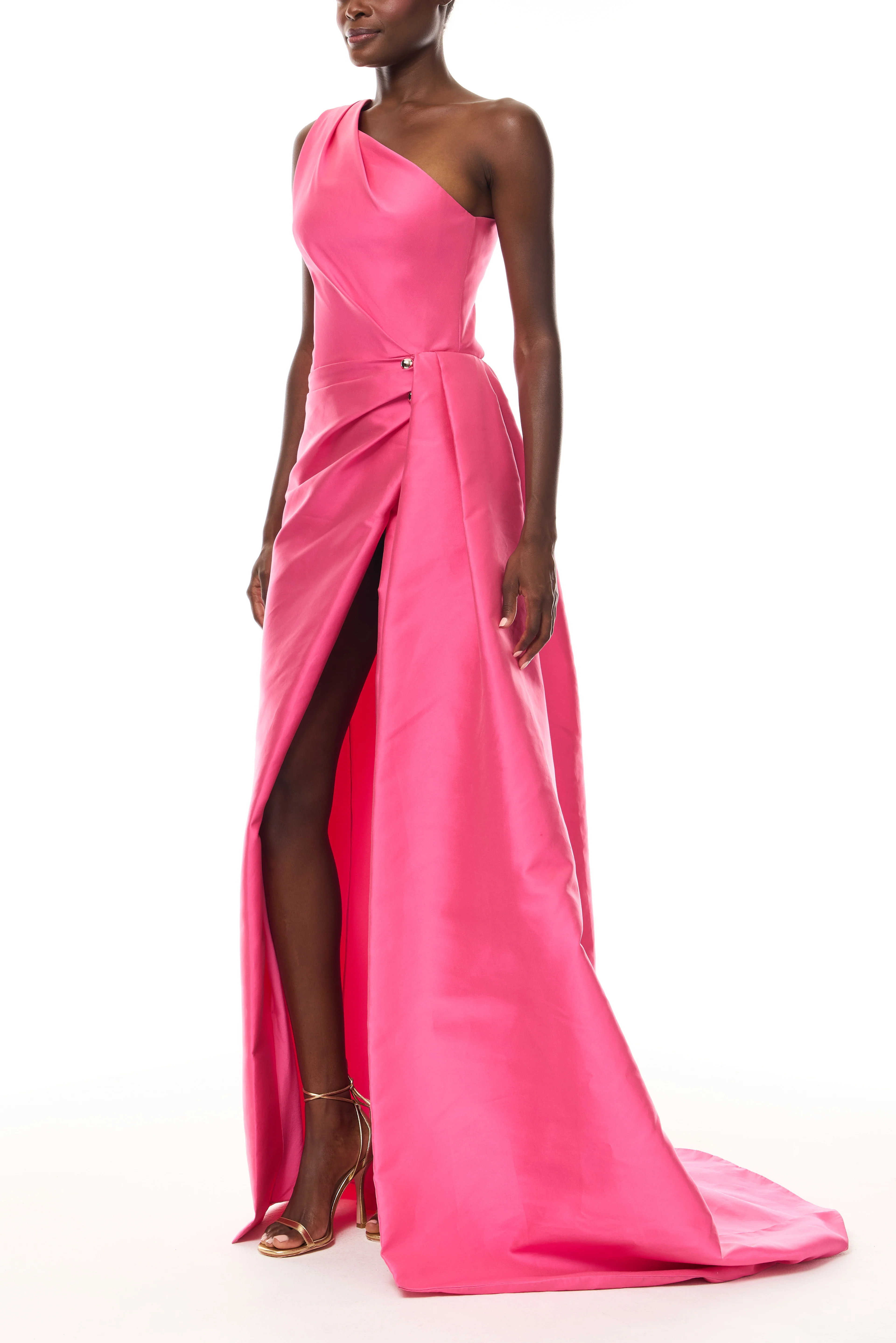 One Shoulder Flamingo Gown - Image 5