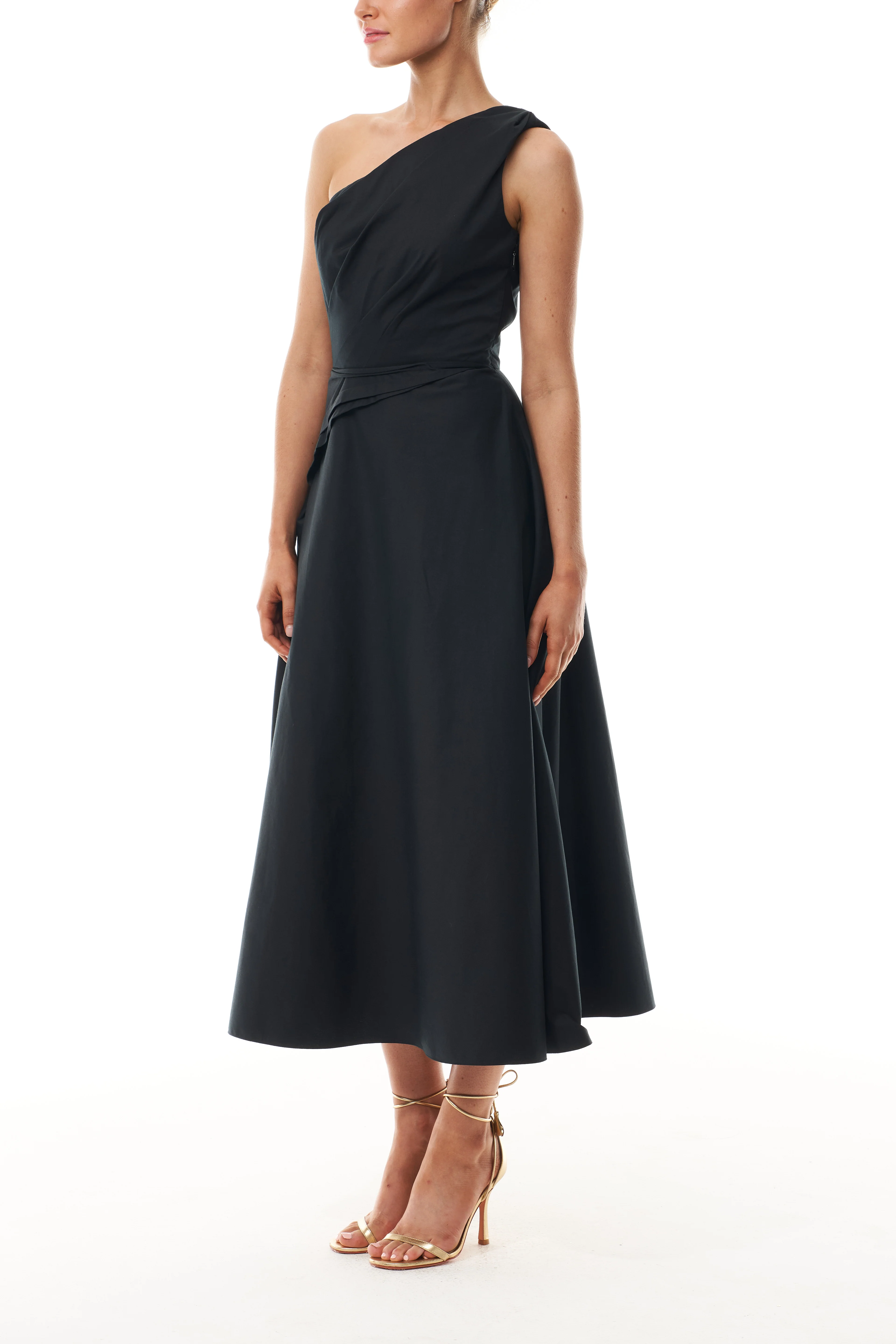 One Shoulder Noir Day Dress - Image 4