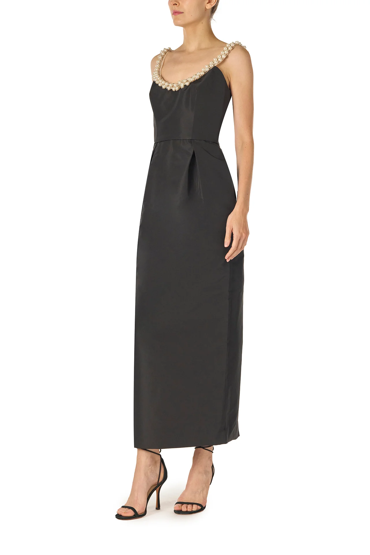 Pearl Embroidered Cocktail Dress - Image 3