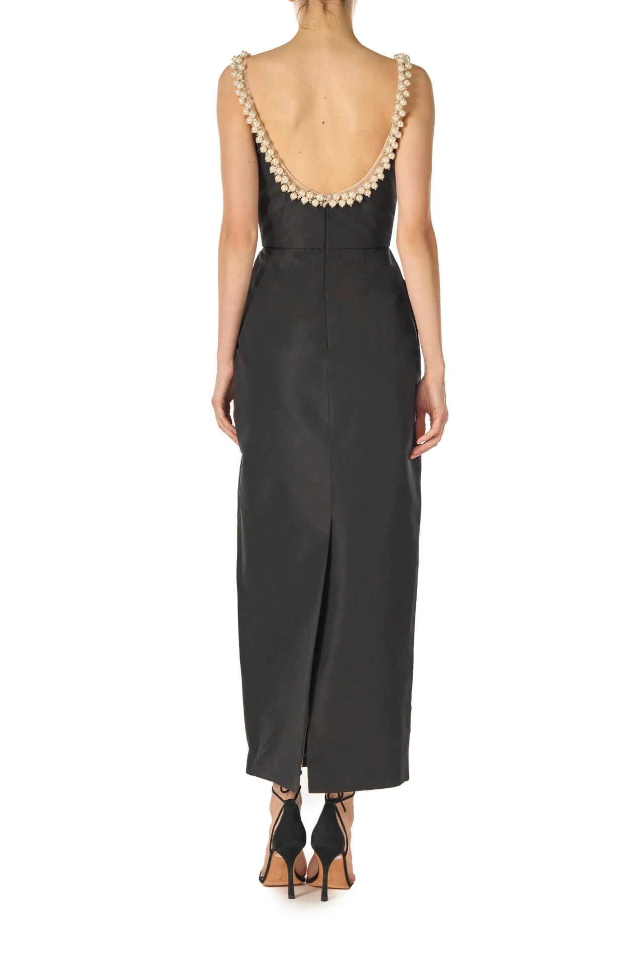 Pearl Embroidered Cocktail Dress - Image 5