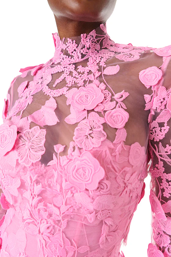 Long Sleeve Pink Lace Jacket - Image 7