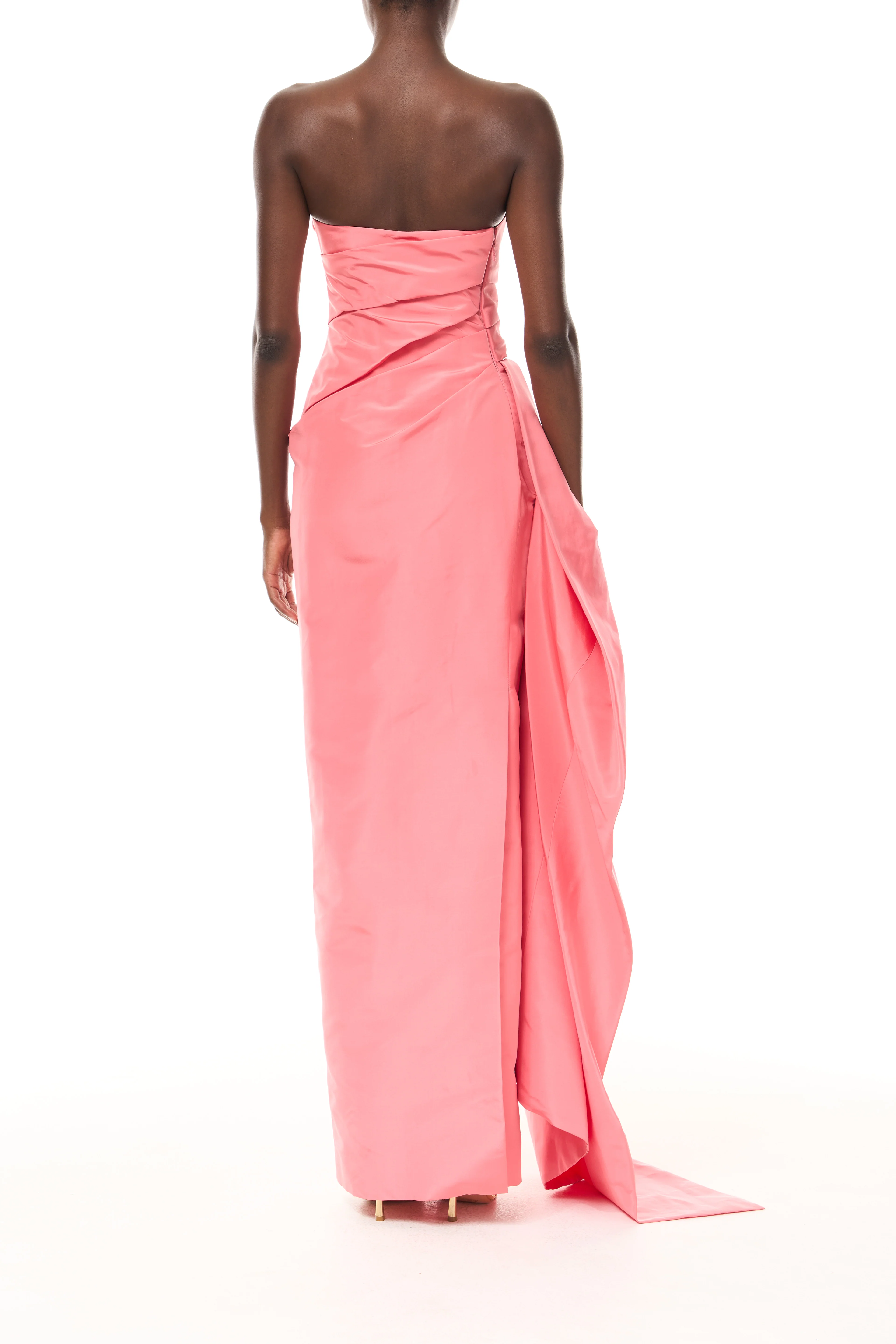 Plumeria Draped Column Gown - Image 5