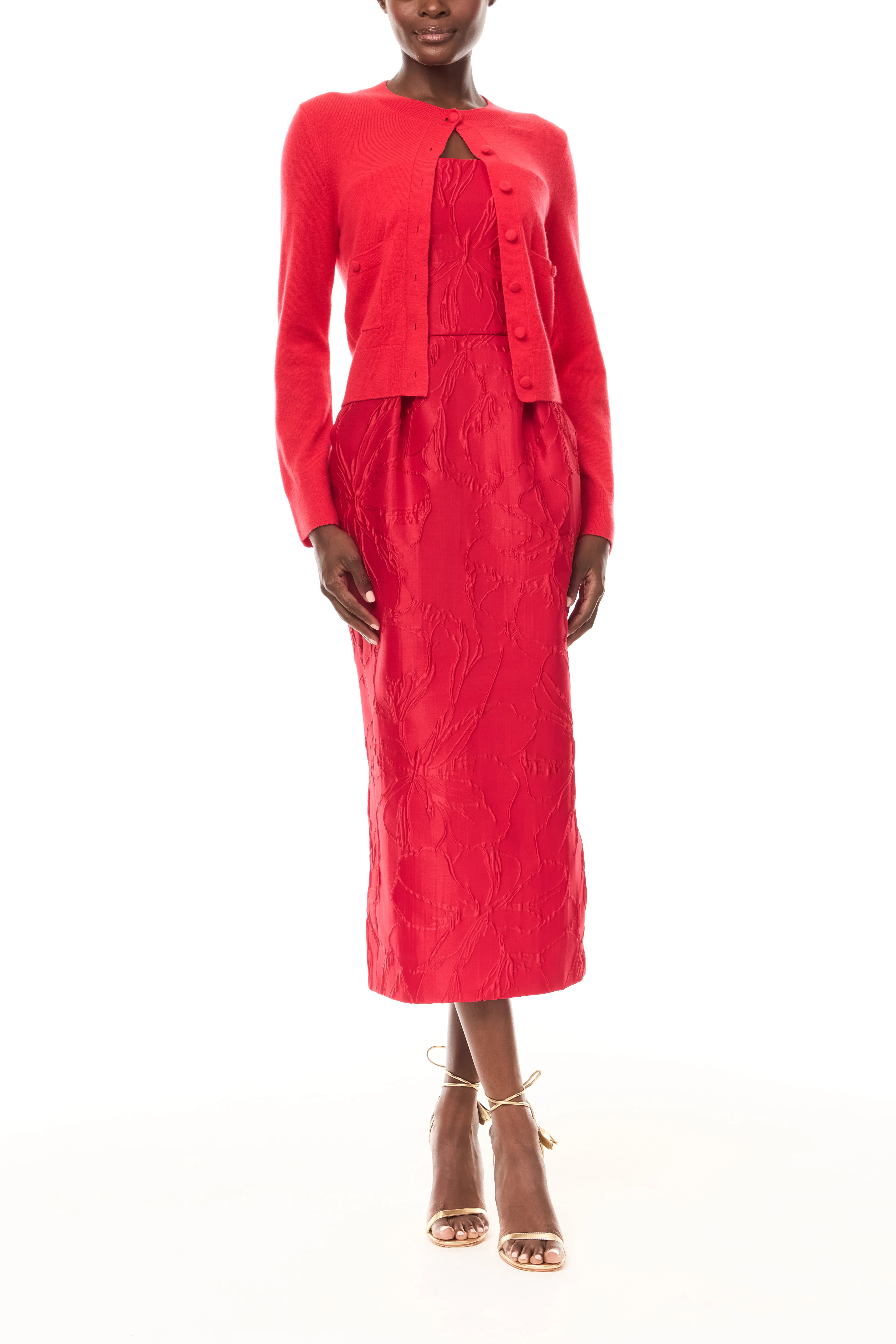 Poppy Jacquard Cocktail Dress - Image 4