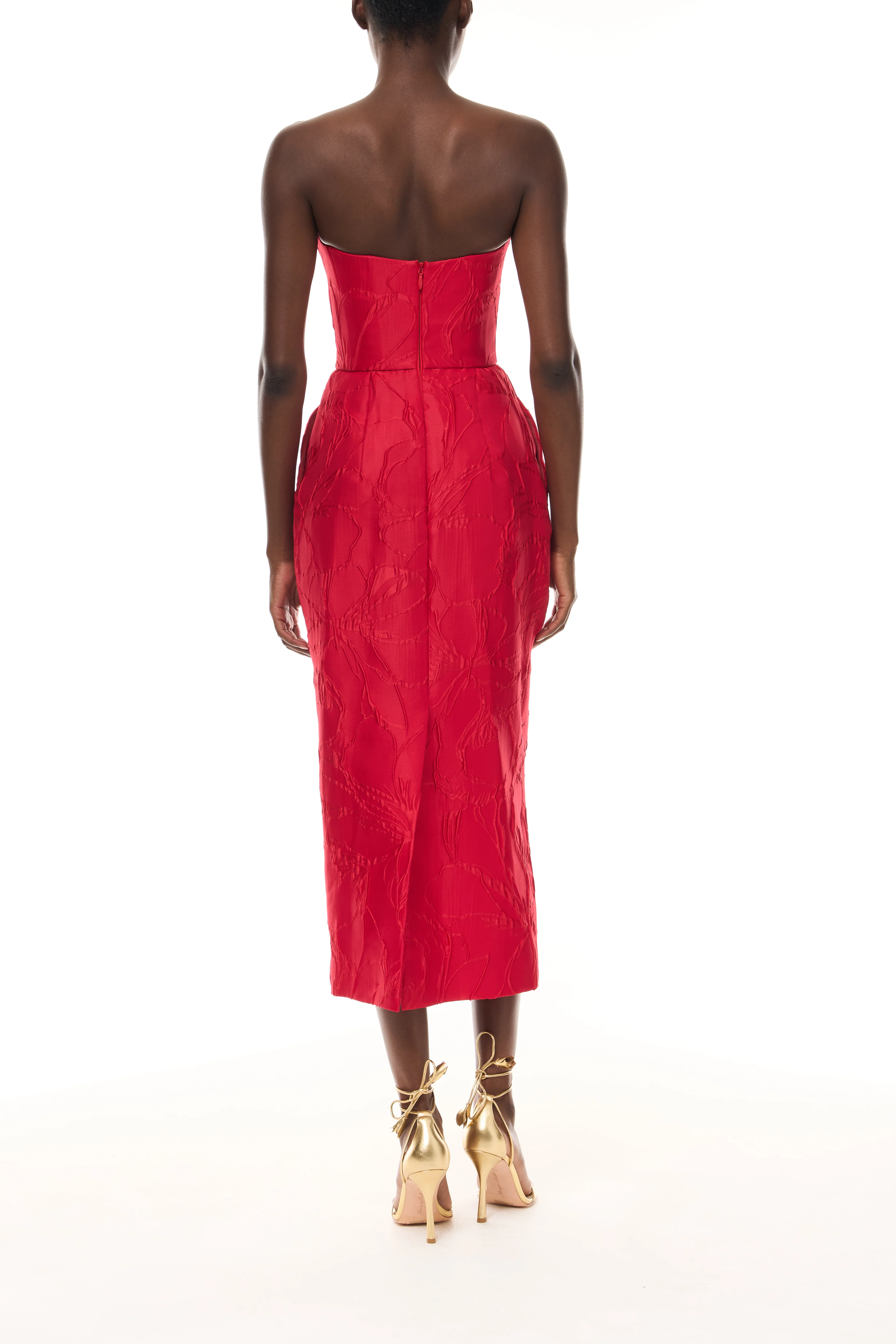Poppy Jacquard Cocktail Dress - Image 6