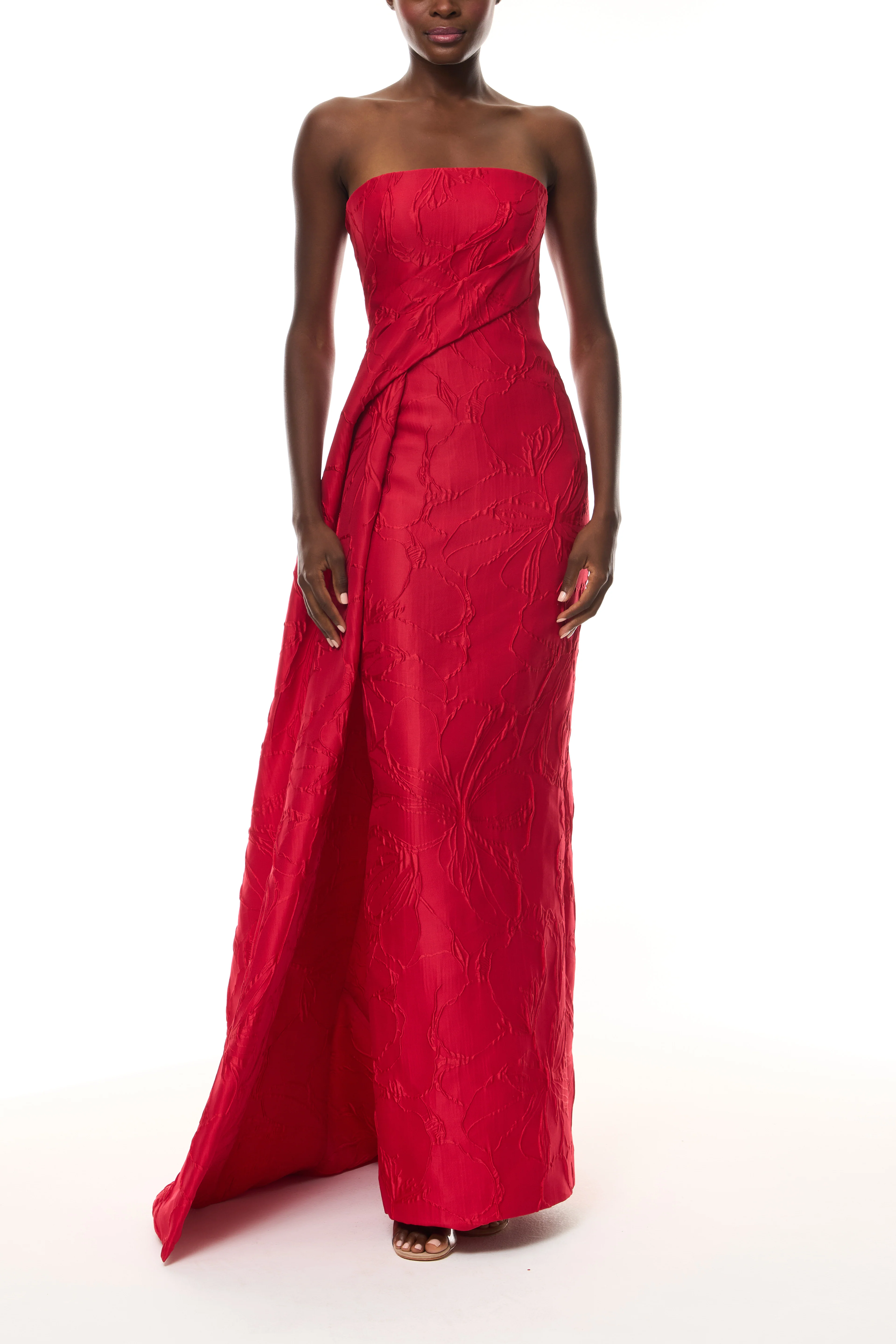 Poppy Jacquard Column Gown
