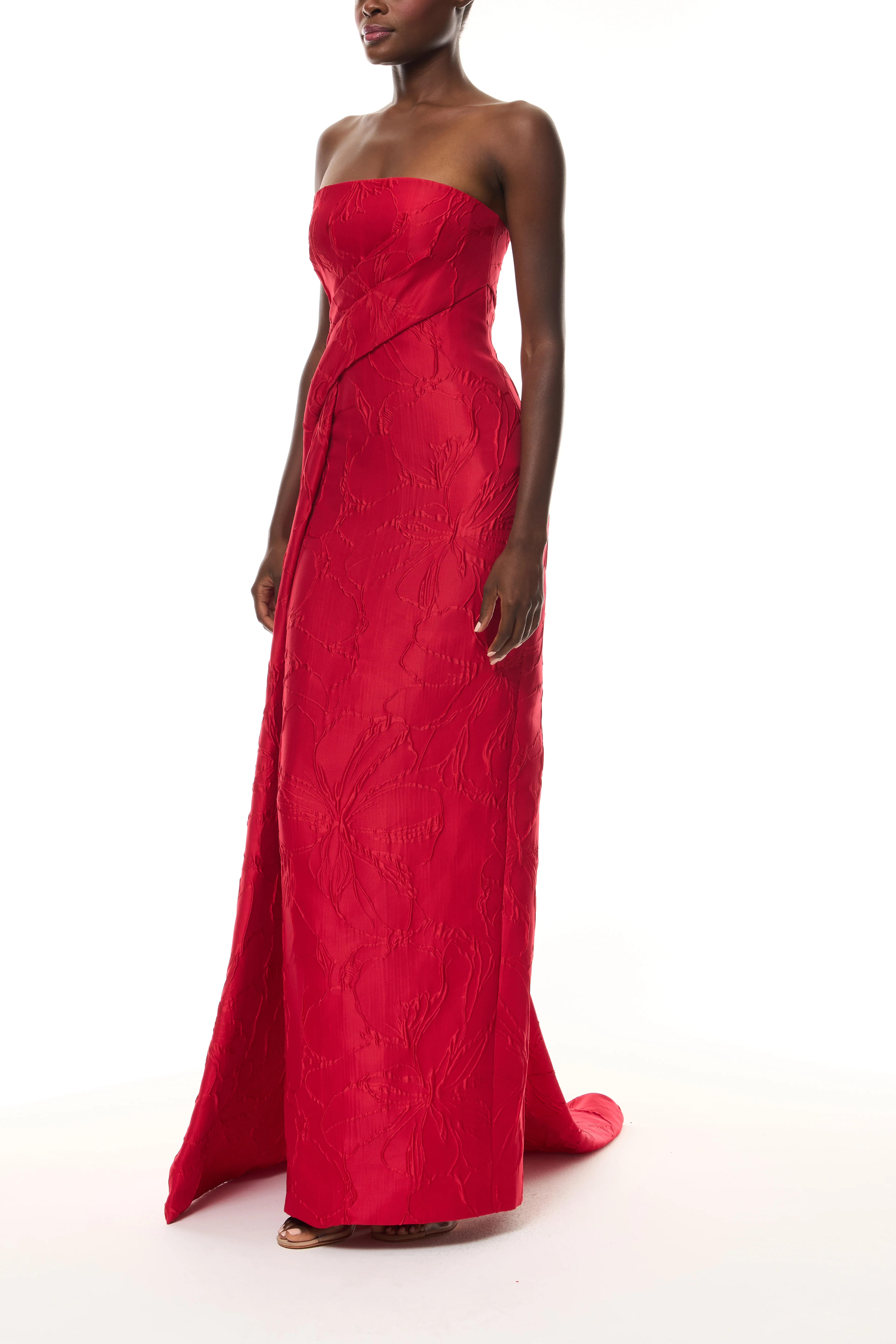 Poppy Jacquard Column Gown - Image 4