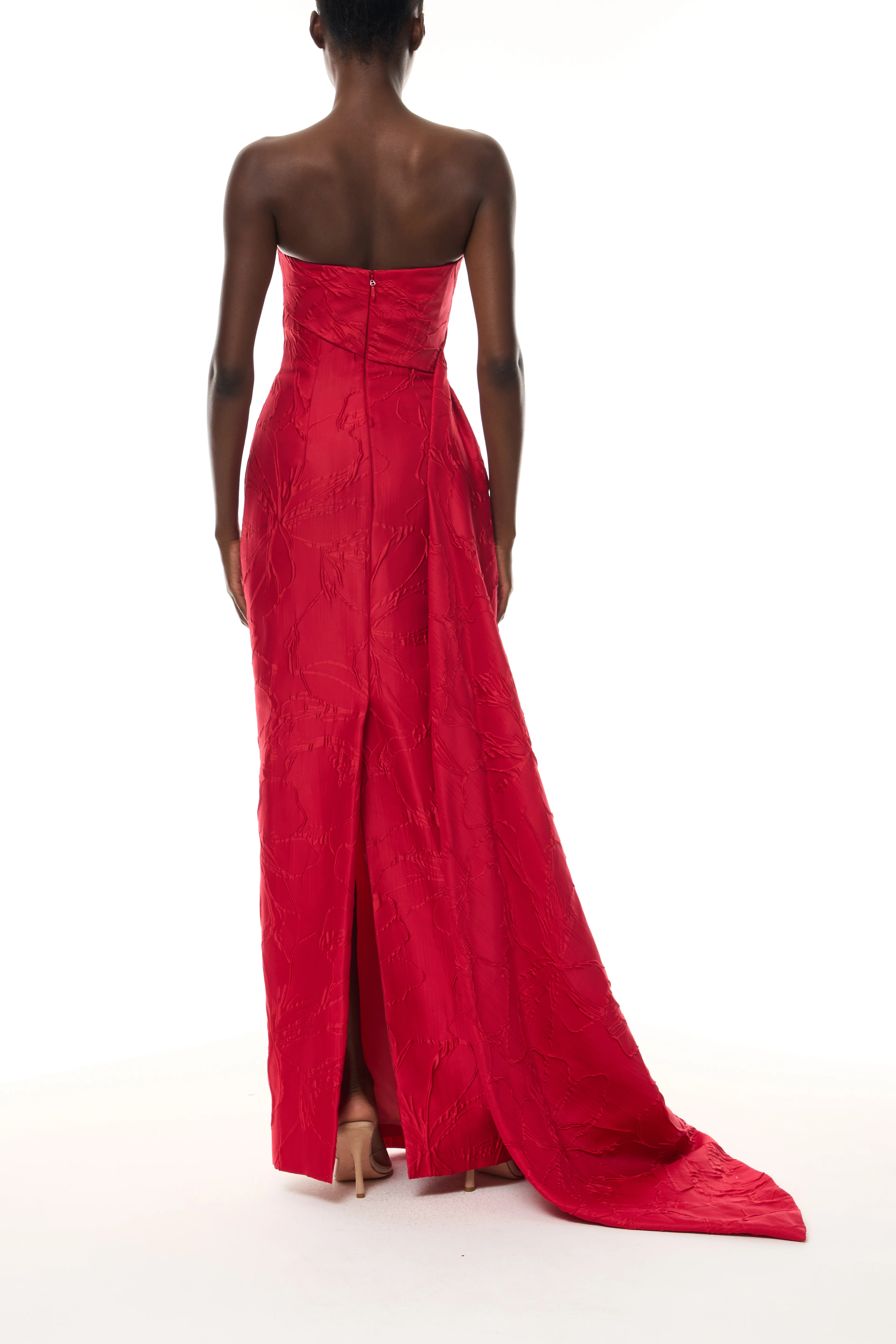 Poppy Jacquard Column Gown - Image 6