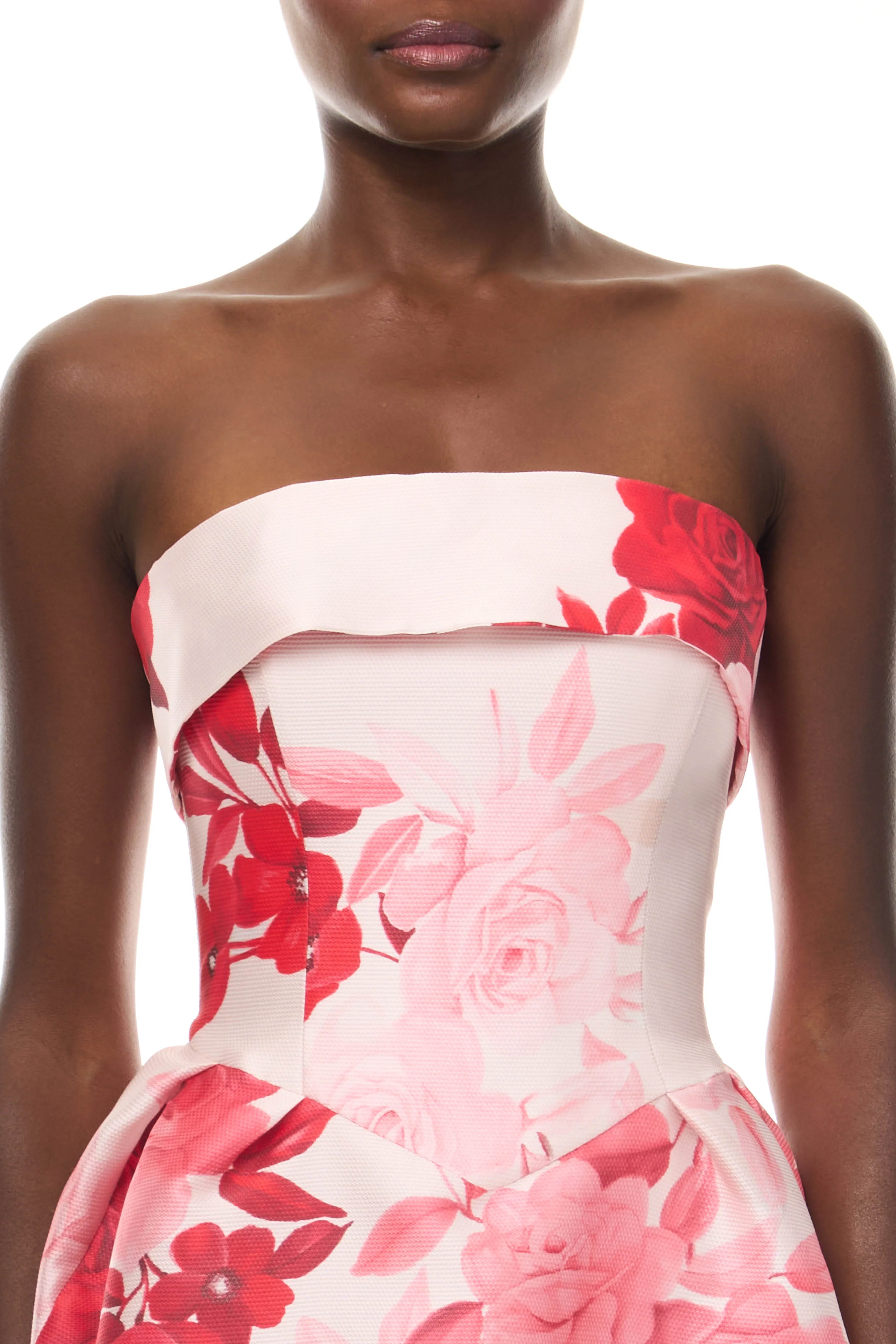 Rose Ombre Satin Mini Dress - Image 2