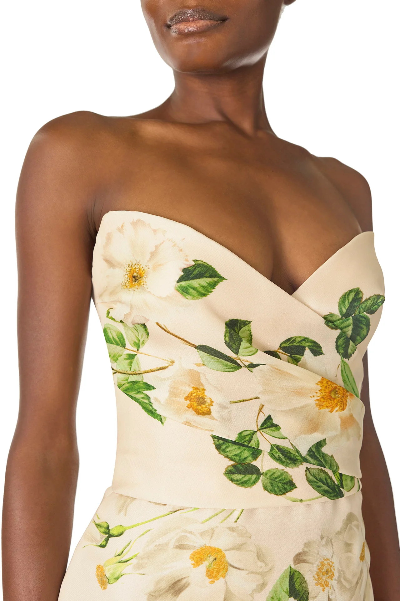 Rose Printed Column Gown - Image 2