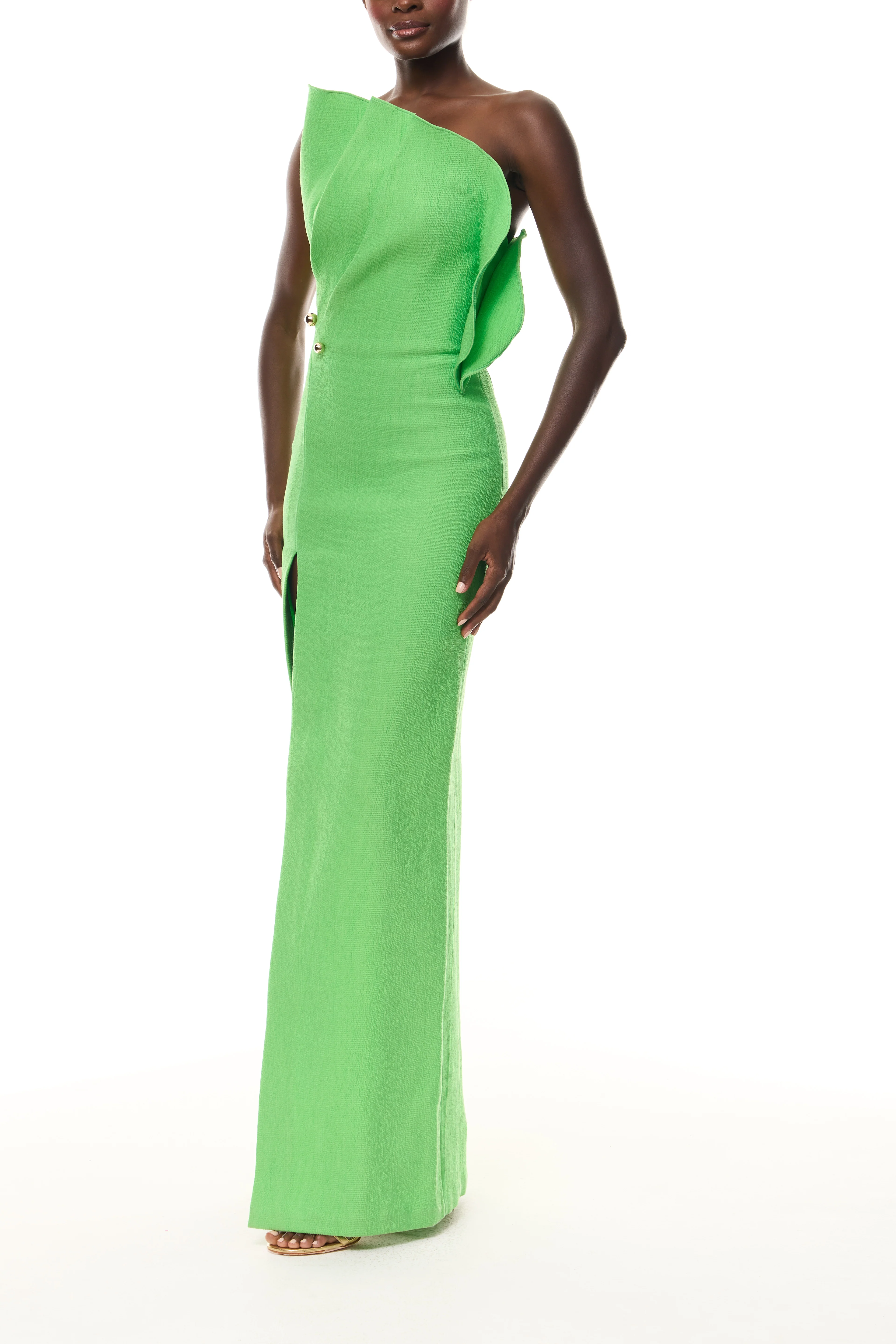 Petal Neckline Column Gown - Image 5