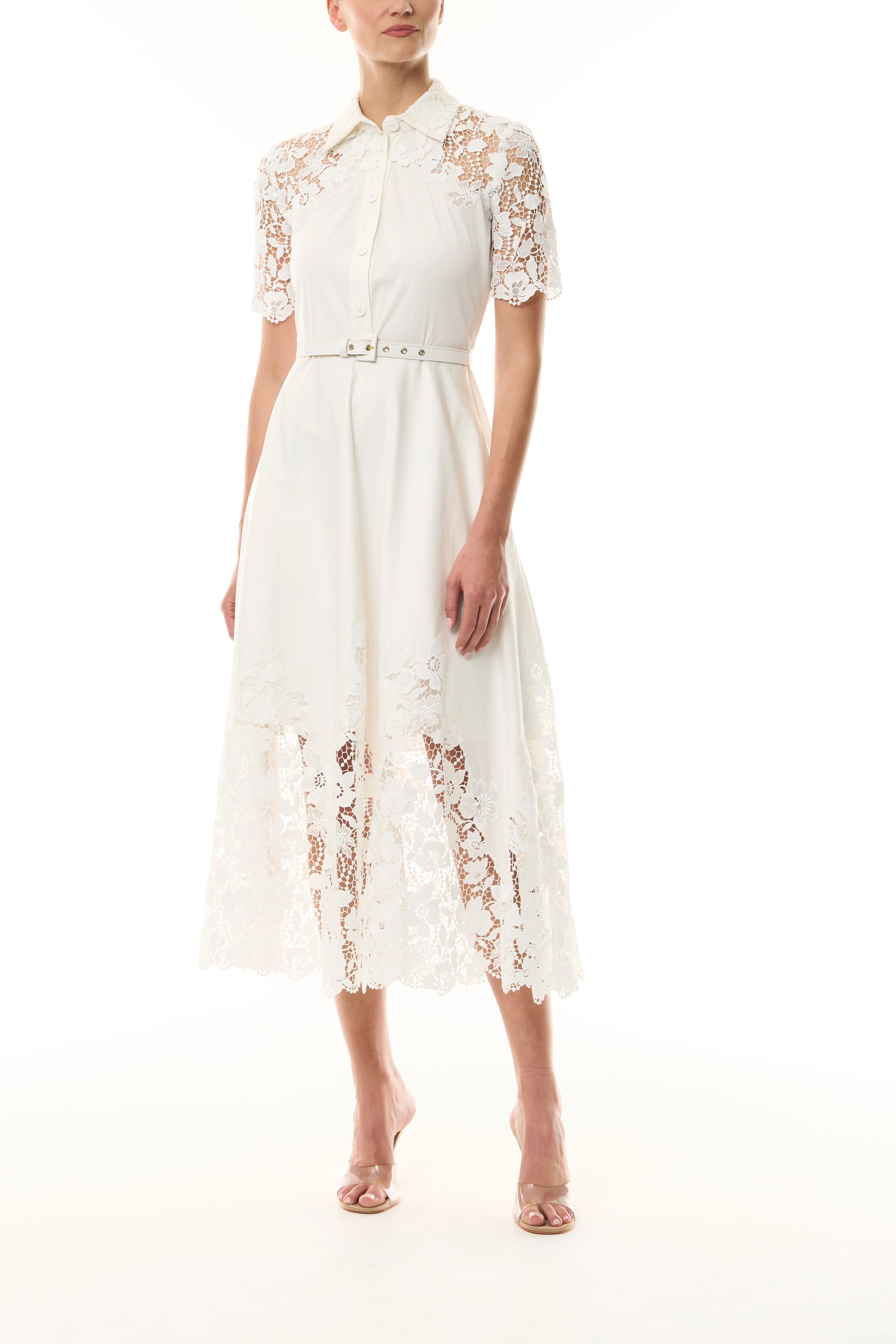 Lace Detail Short Sleeve Dress