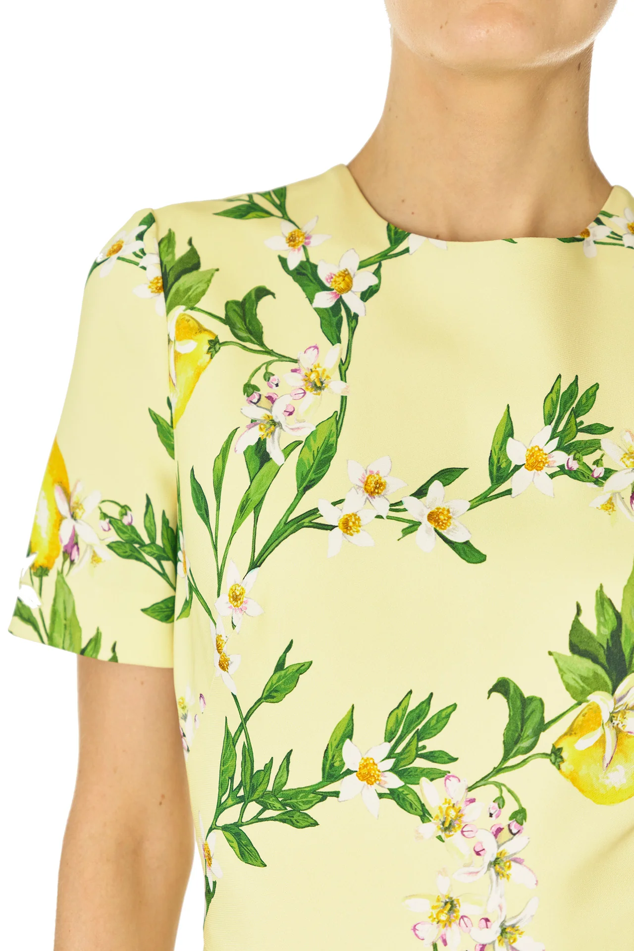 Short Sleeve Lemon Print Gown - Image 2