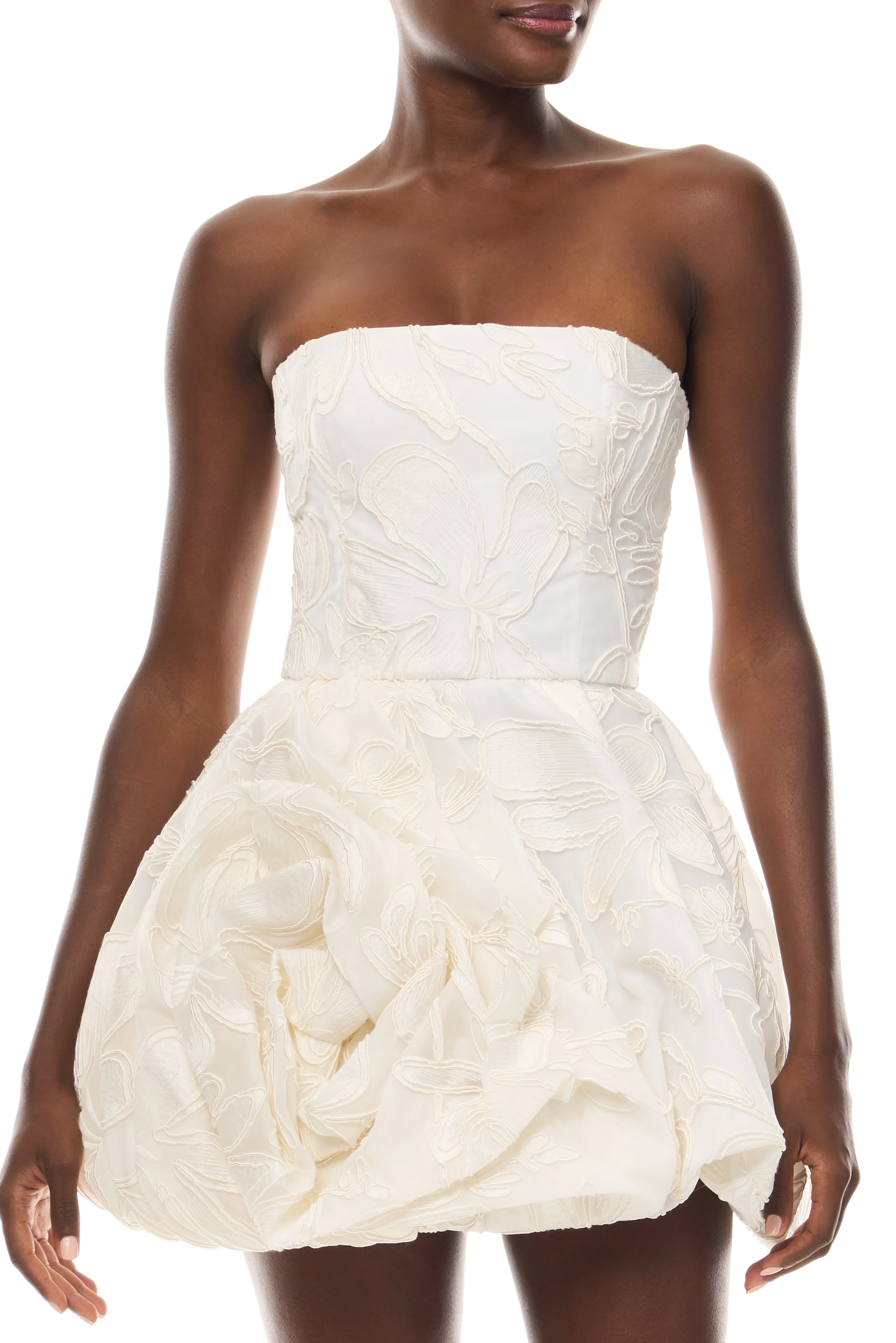Rosette Bubble Skirt Mini Dress - Image 2