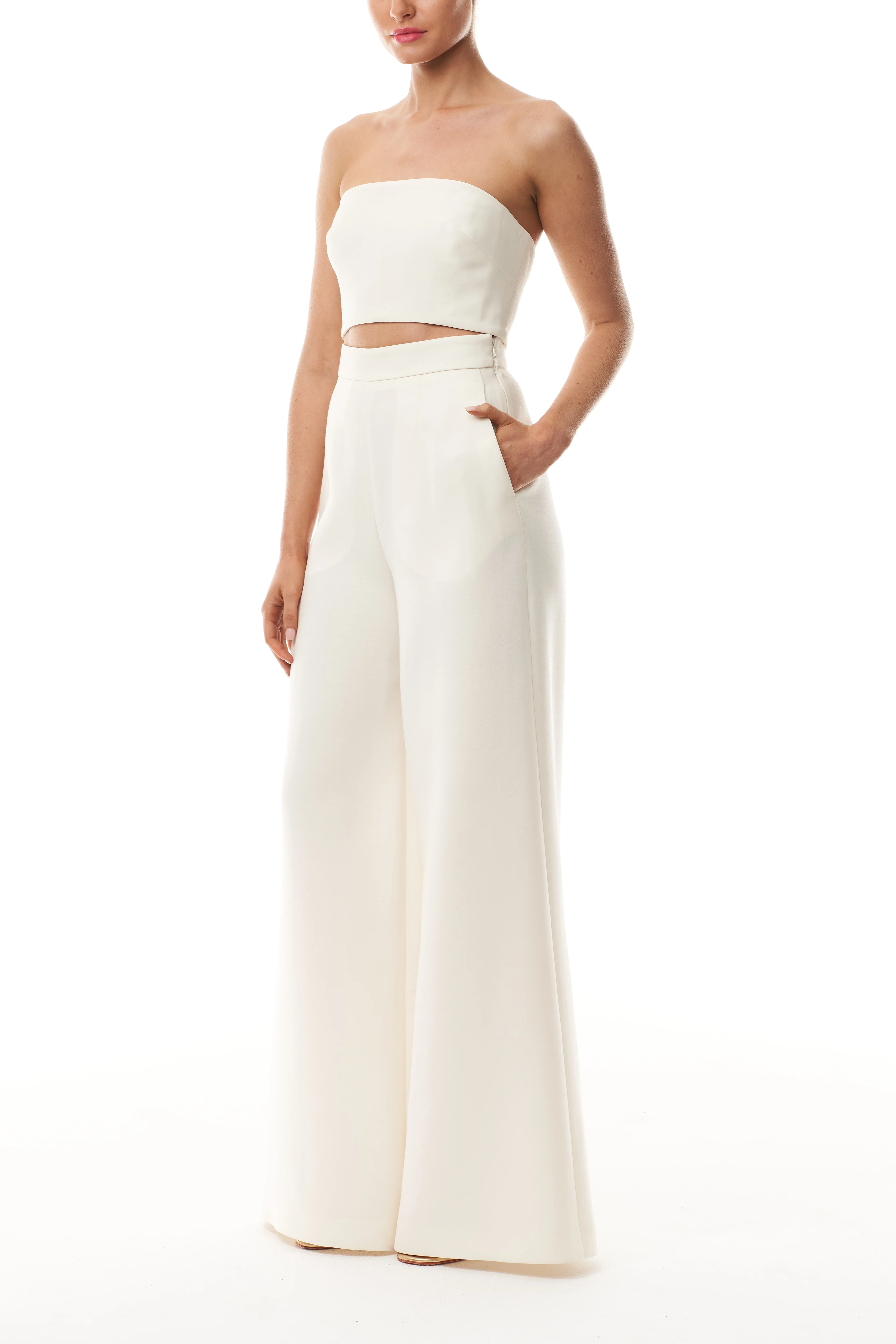 Silk White Strapless Bandeau - Image 2