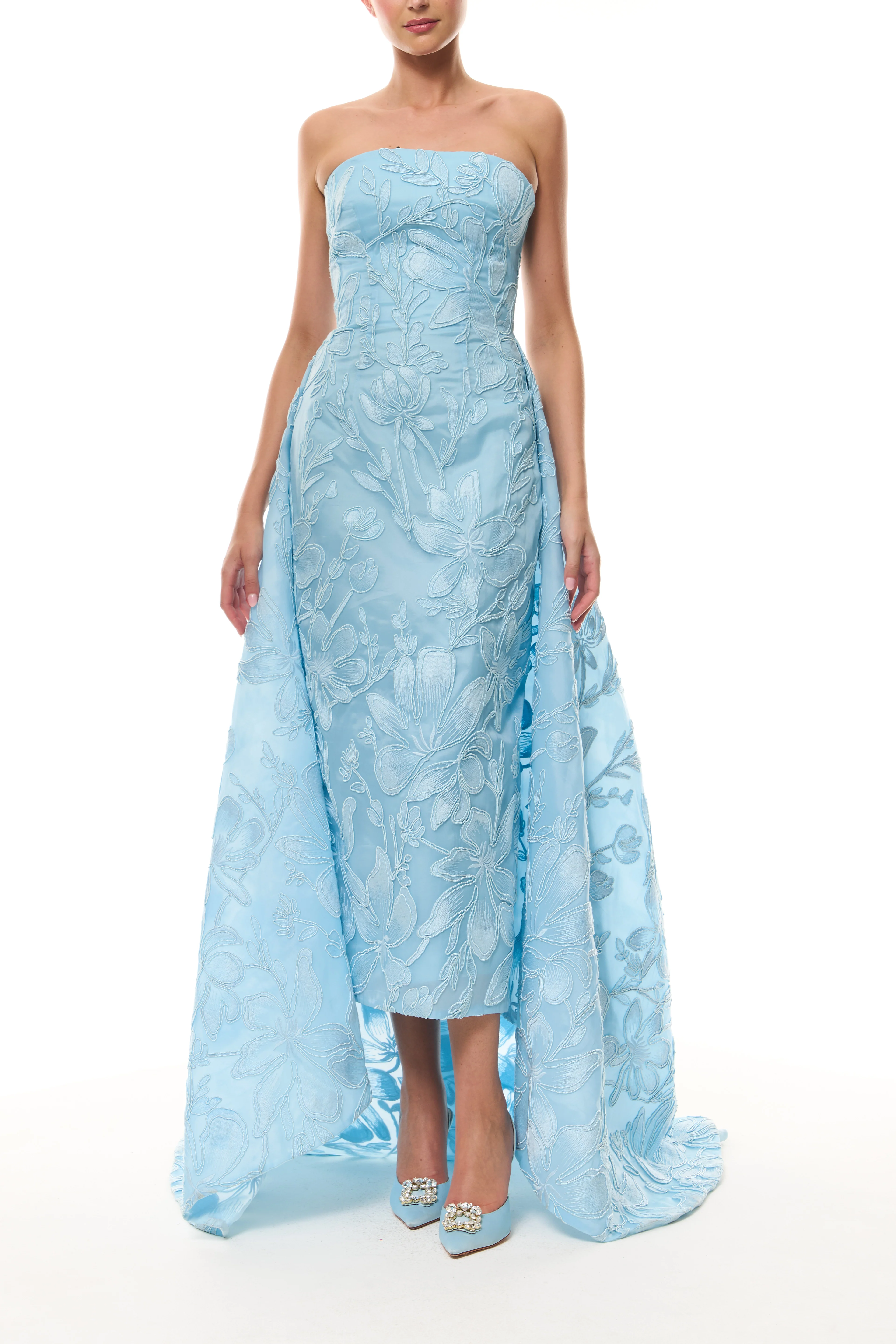 Floral Corded Column Gown