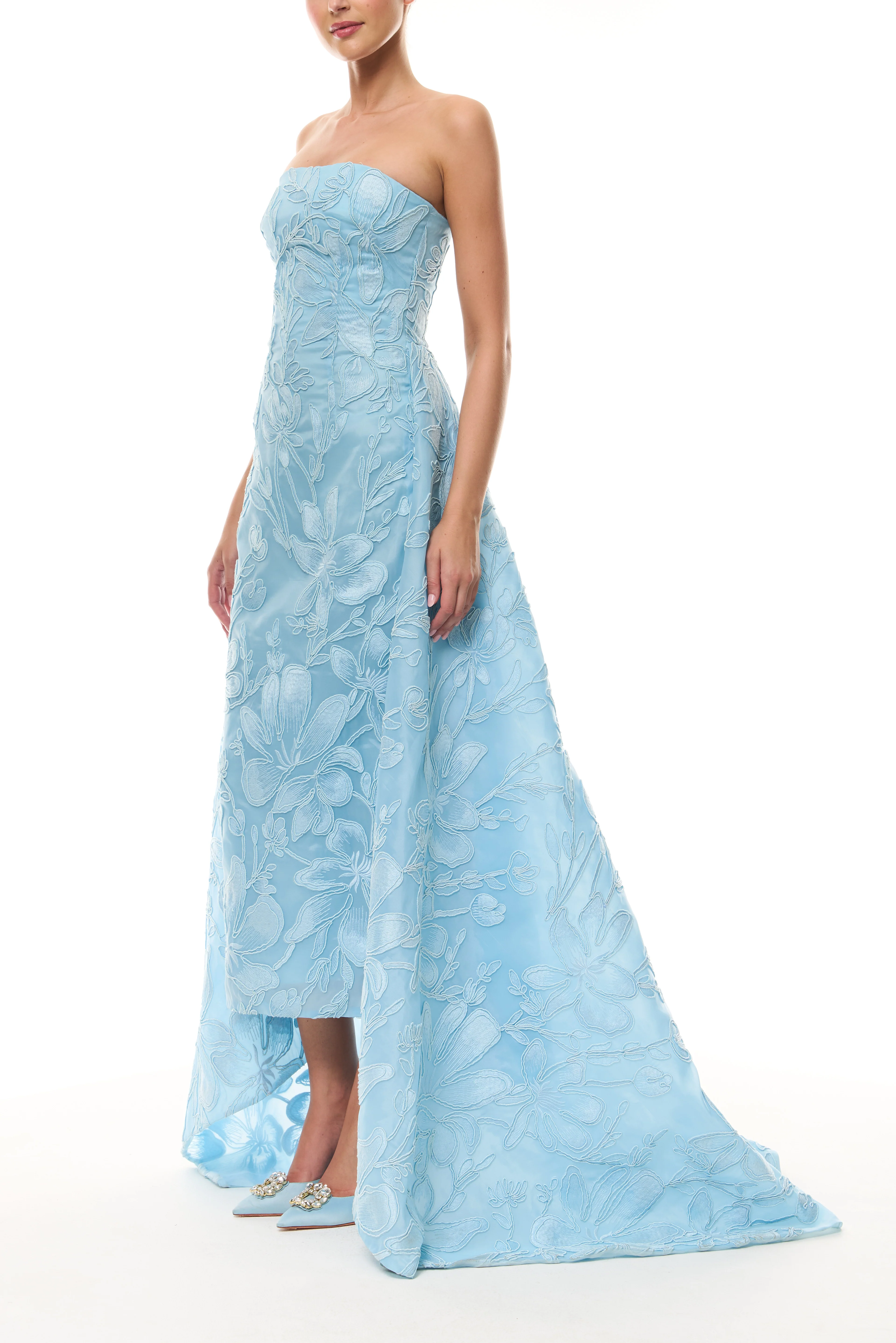 Floral Corded Column Gown - Image 4
