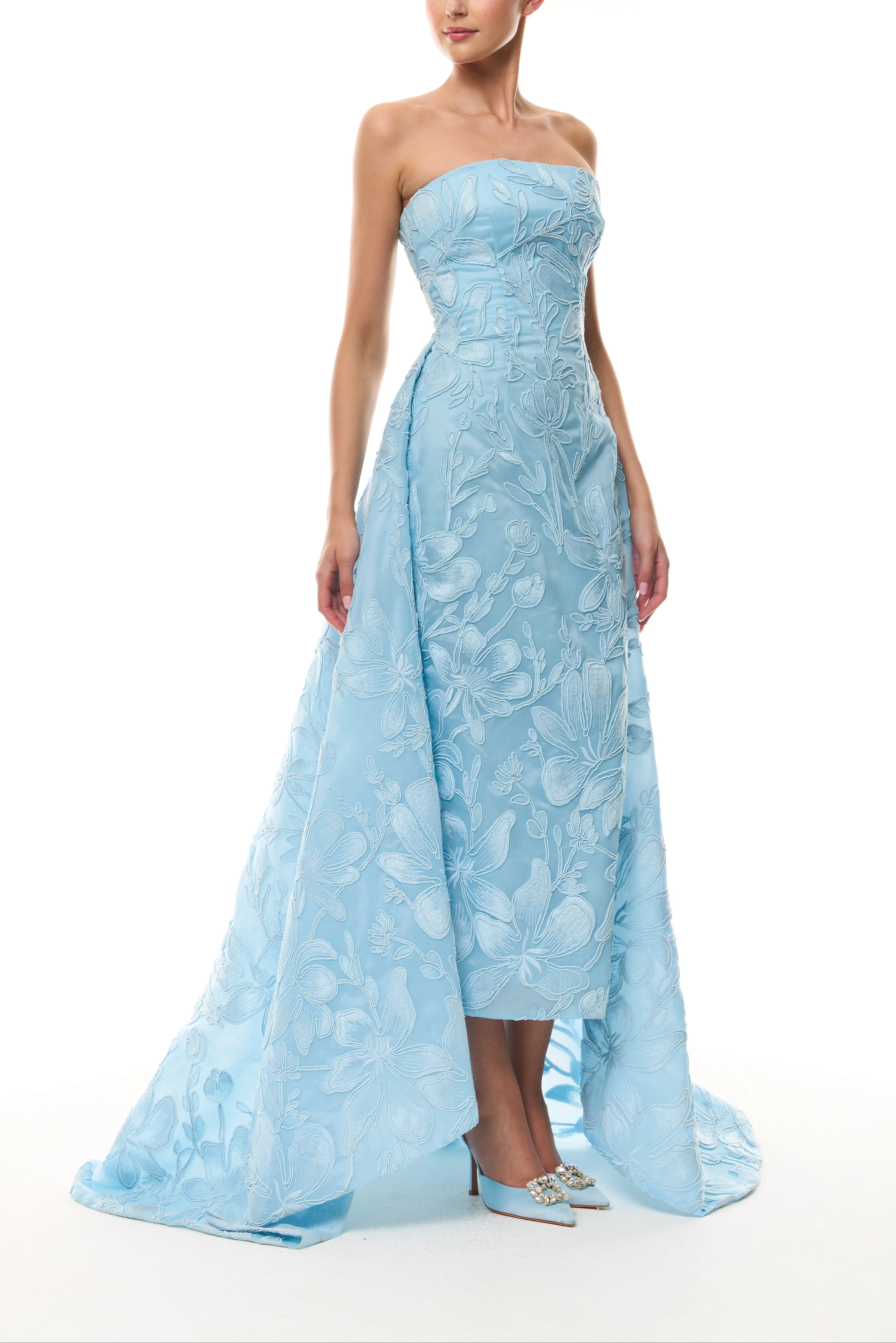 Floral Corded Column Gown - Image 5