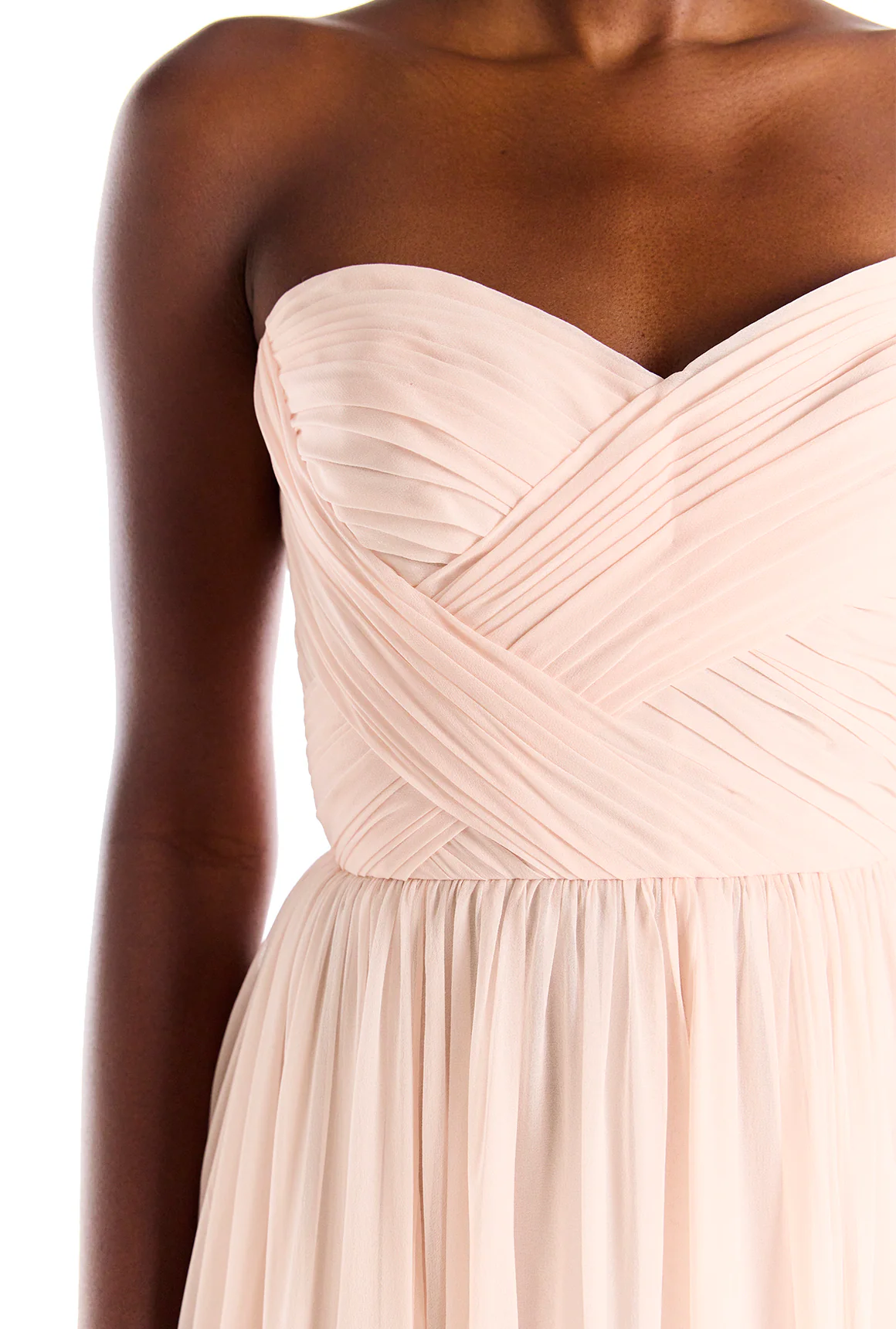 Strapless Draped Chiffon Gown - Image 5