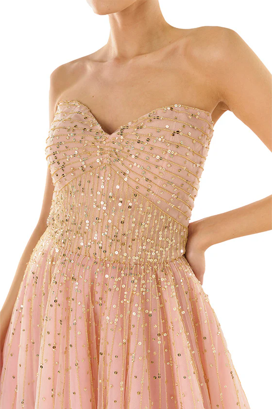 Strapless Embroidered Ball Gown - Image 6