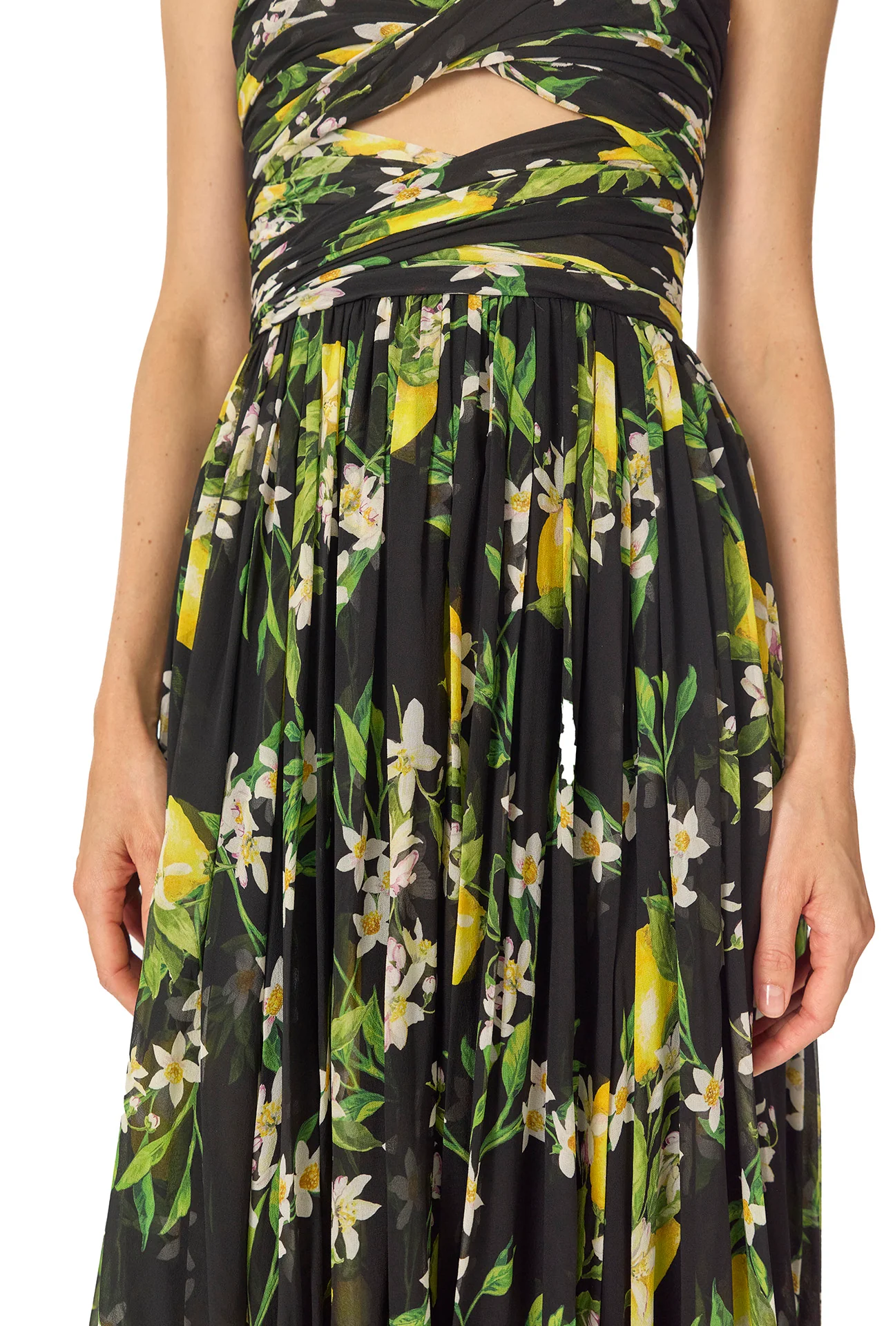 Strapless Lemon Floral Gown - Image 4