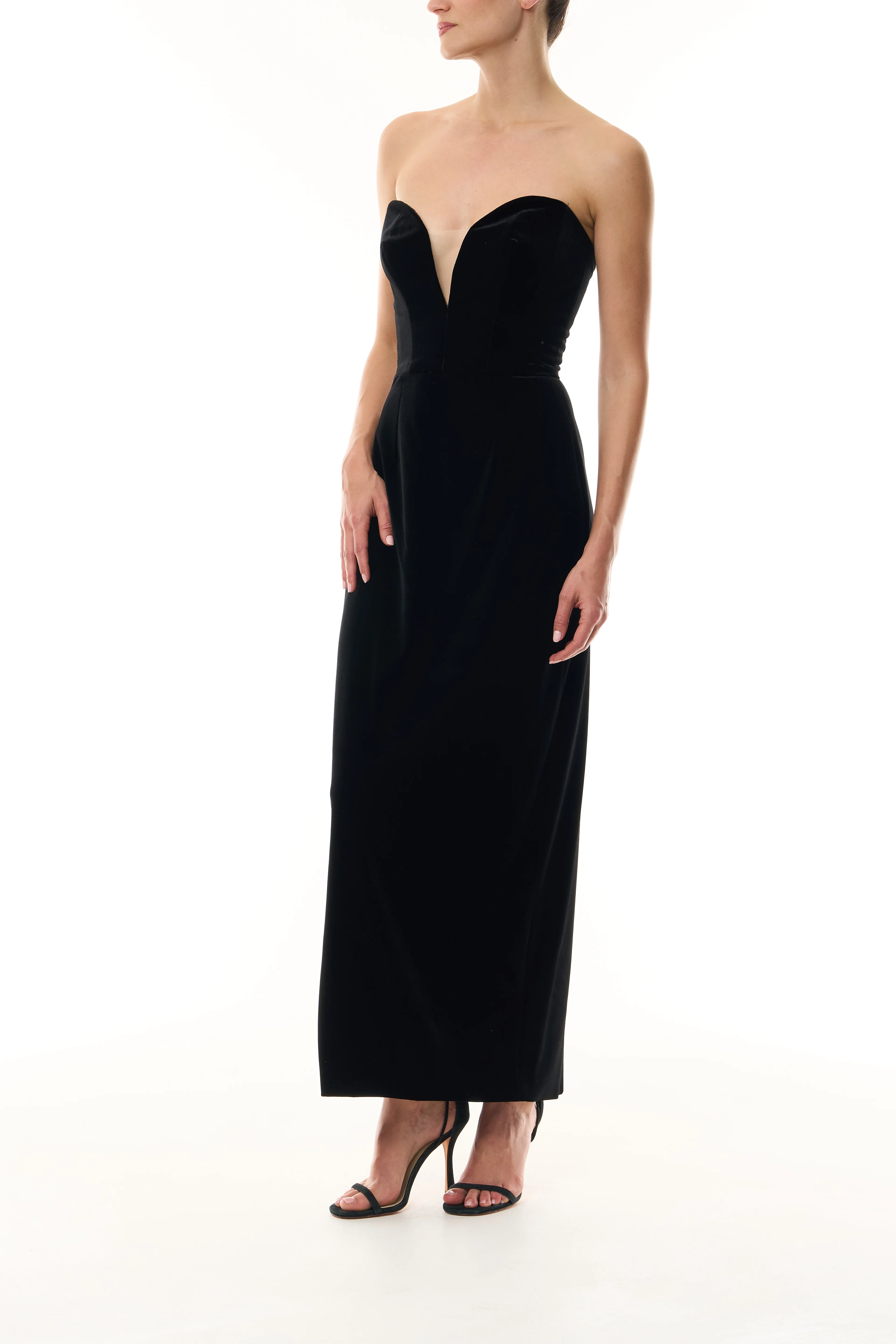Strapless Velvet Cocktail Dress - Image 3