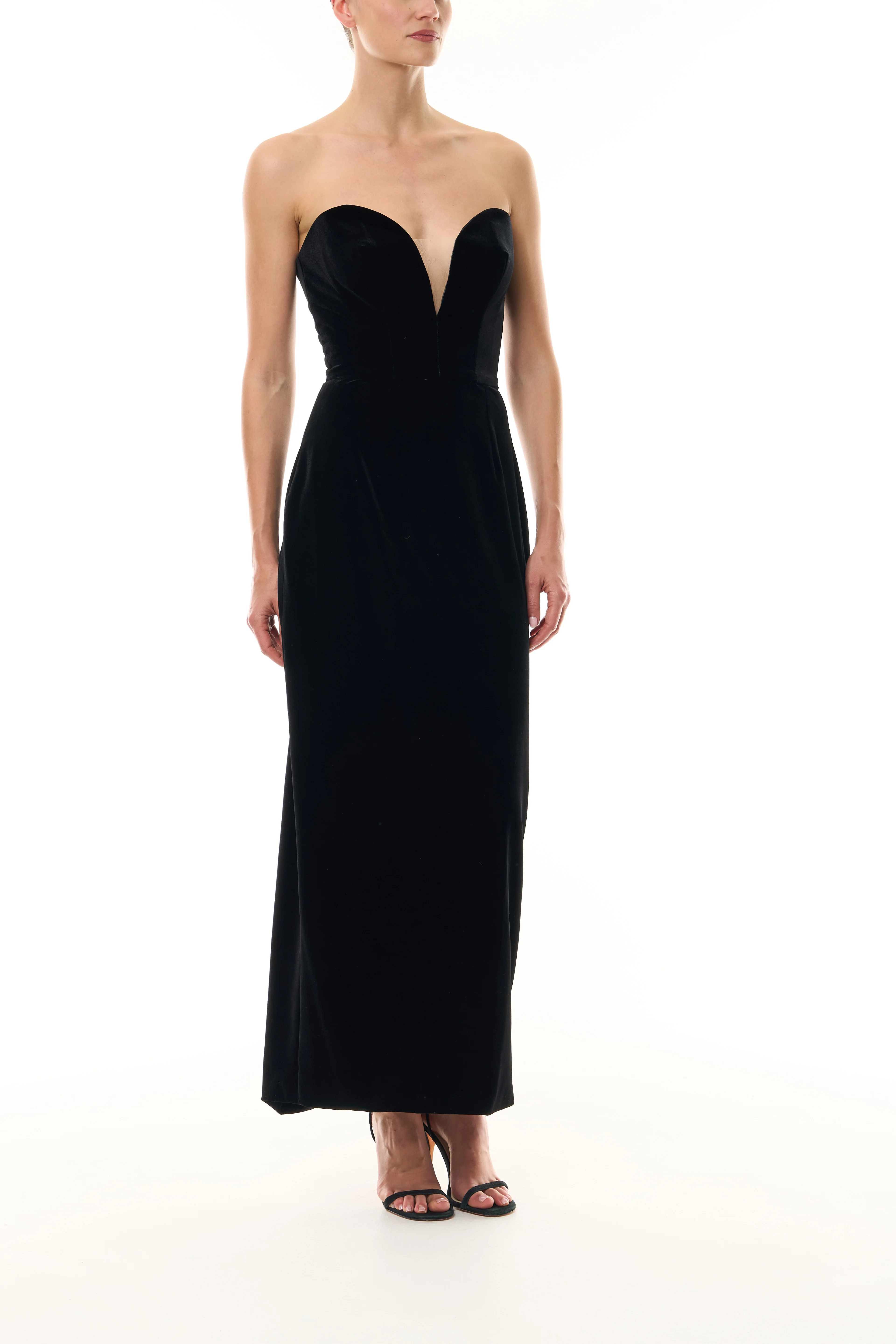 Strapless Velvet Cocktail Dress - Image 4