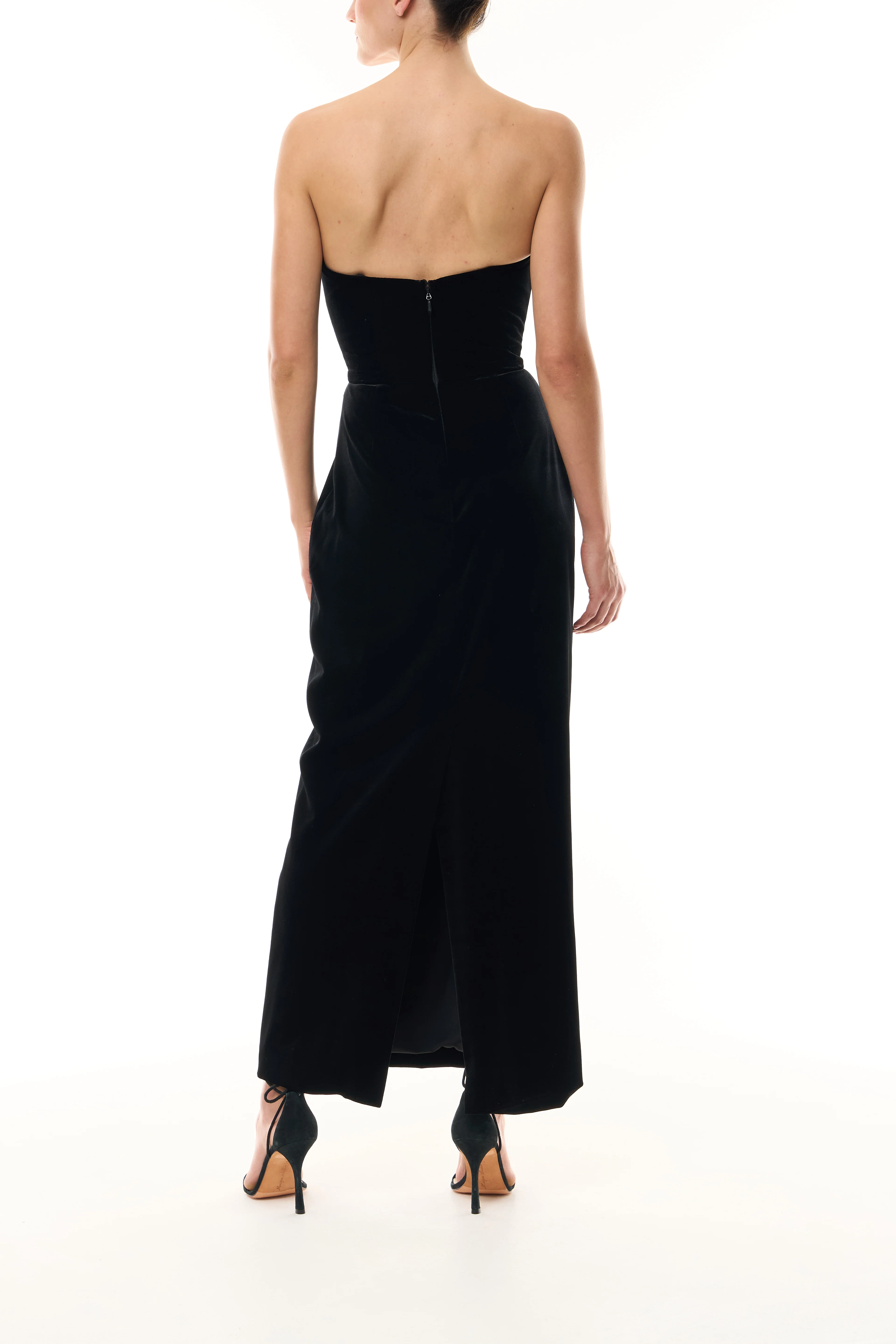 Strapless Velvet Cocktail Dress - Image 5