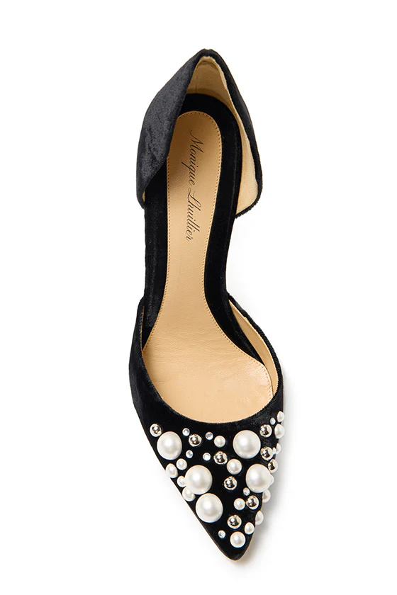 Shannon Velvet Pearl Pump - Image 4