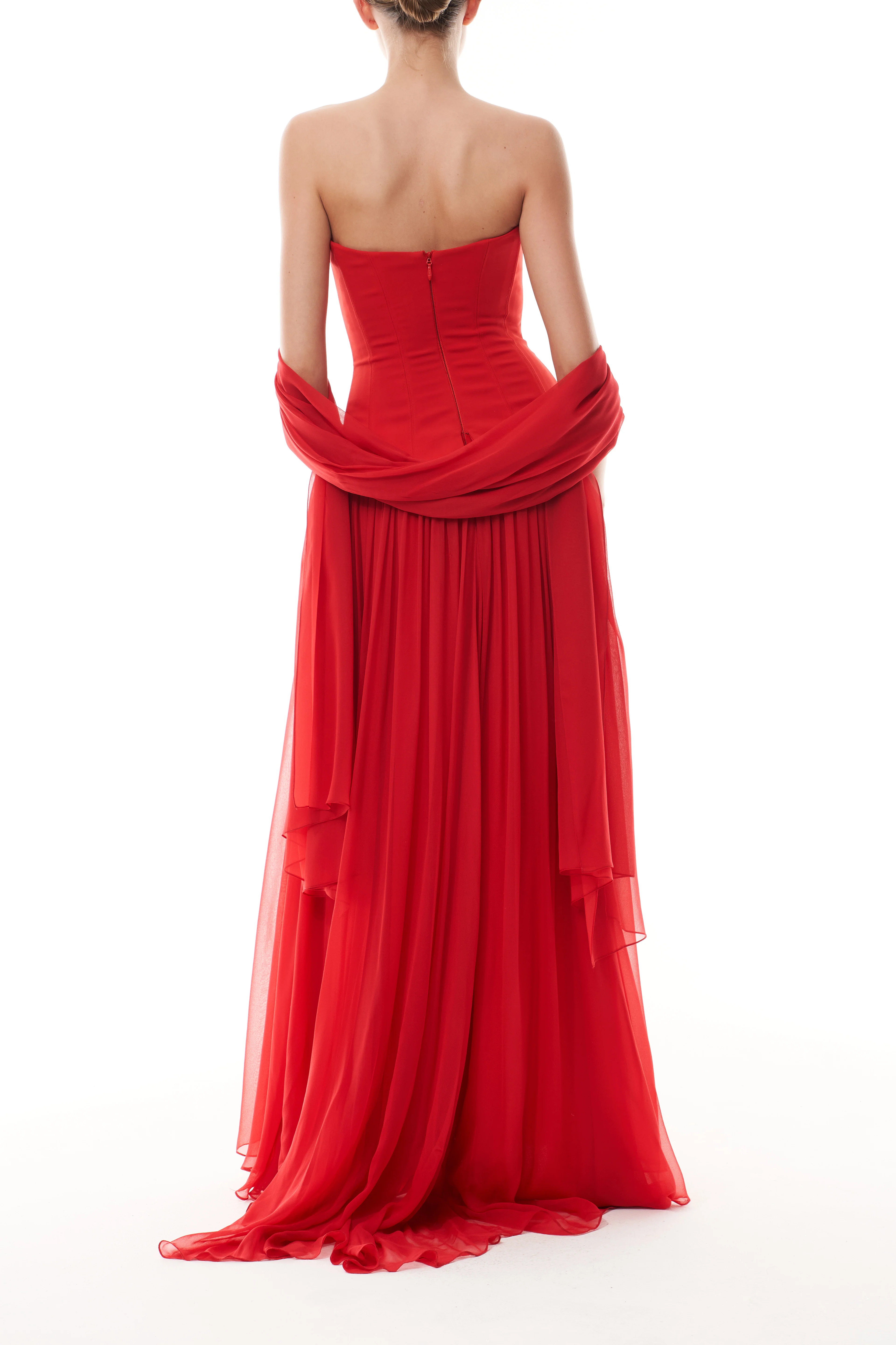 Vermilion Drop Waist Corset Gown - Image 5