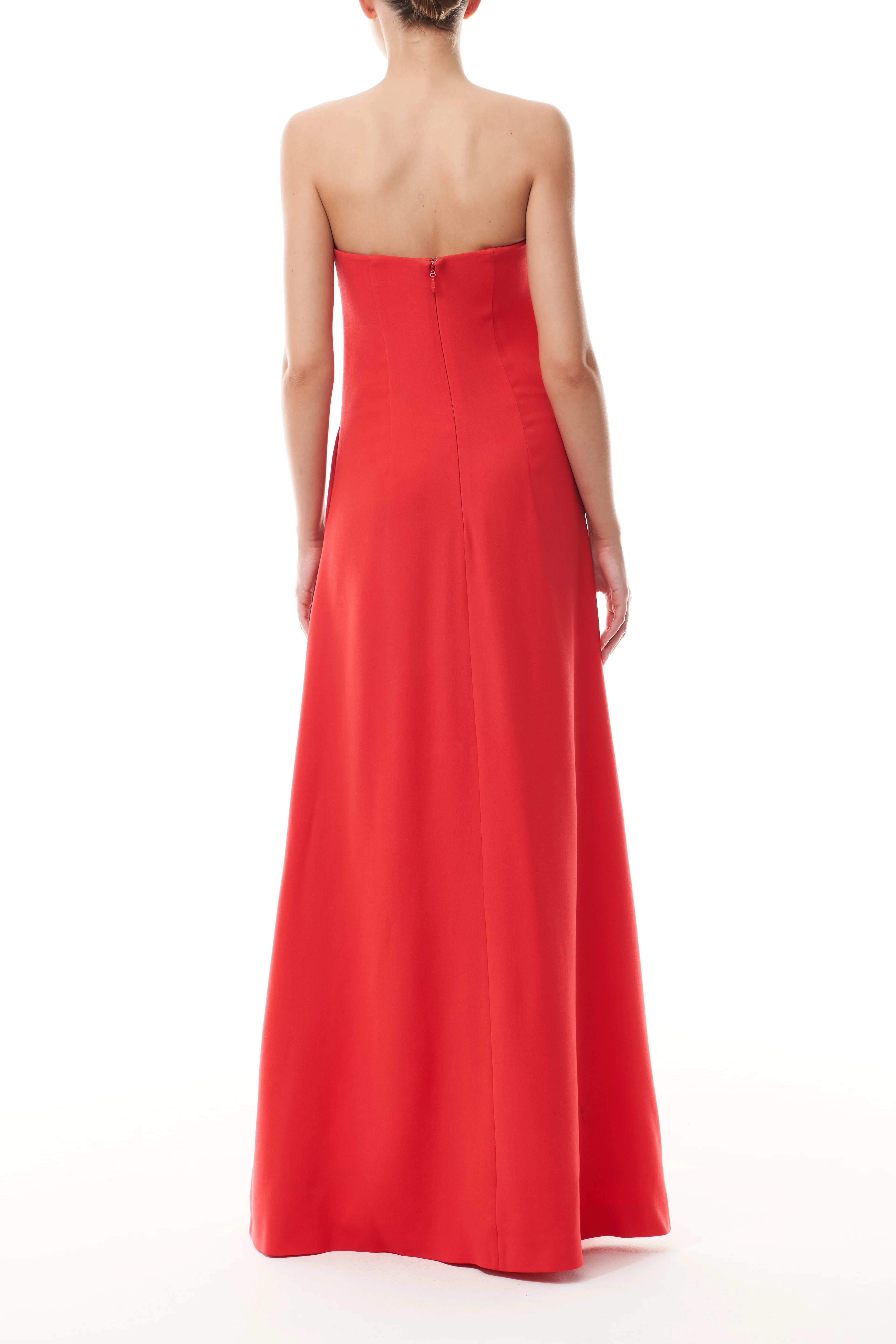 Vermillion Strapless A-Line Gown - Image 6