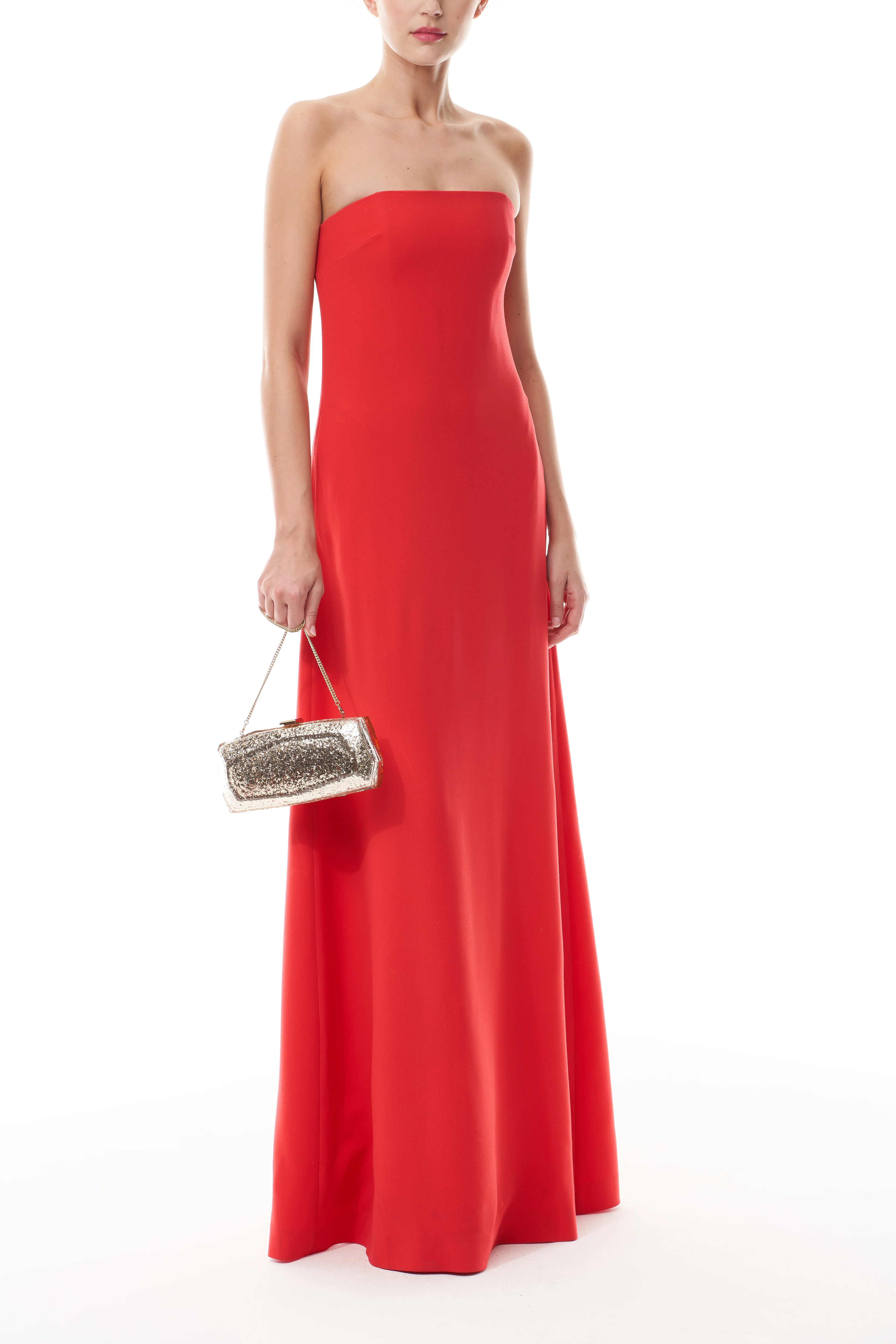 Vermillion Strapless A-Line Gown - Image 7